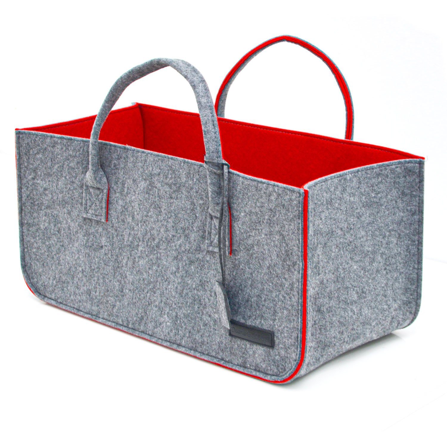 DuneDesign Einkaufskorb Schwerlast Filztasche Kamintasche Kaminholzkorb Einkaufstasche, Filz 50x25x25