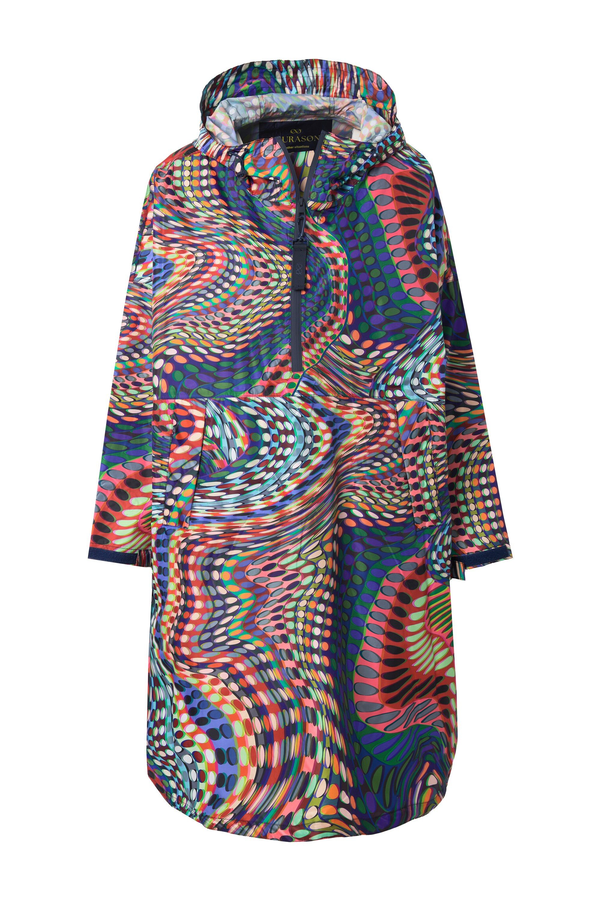 Laurasøn Funktionsjacke Funktions-Regencape Unisex Print Kapuze günstig online kaufen