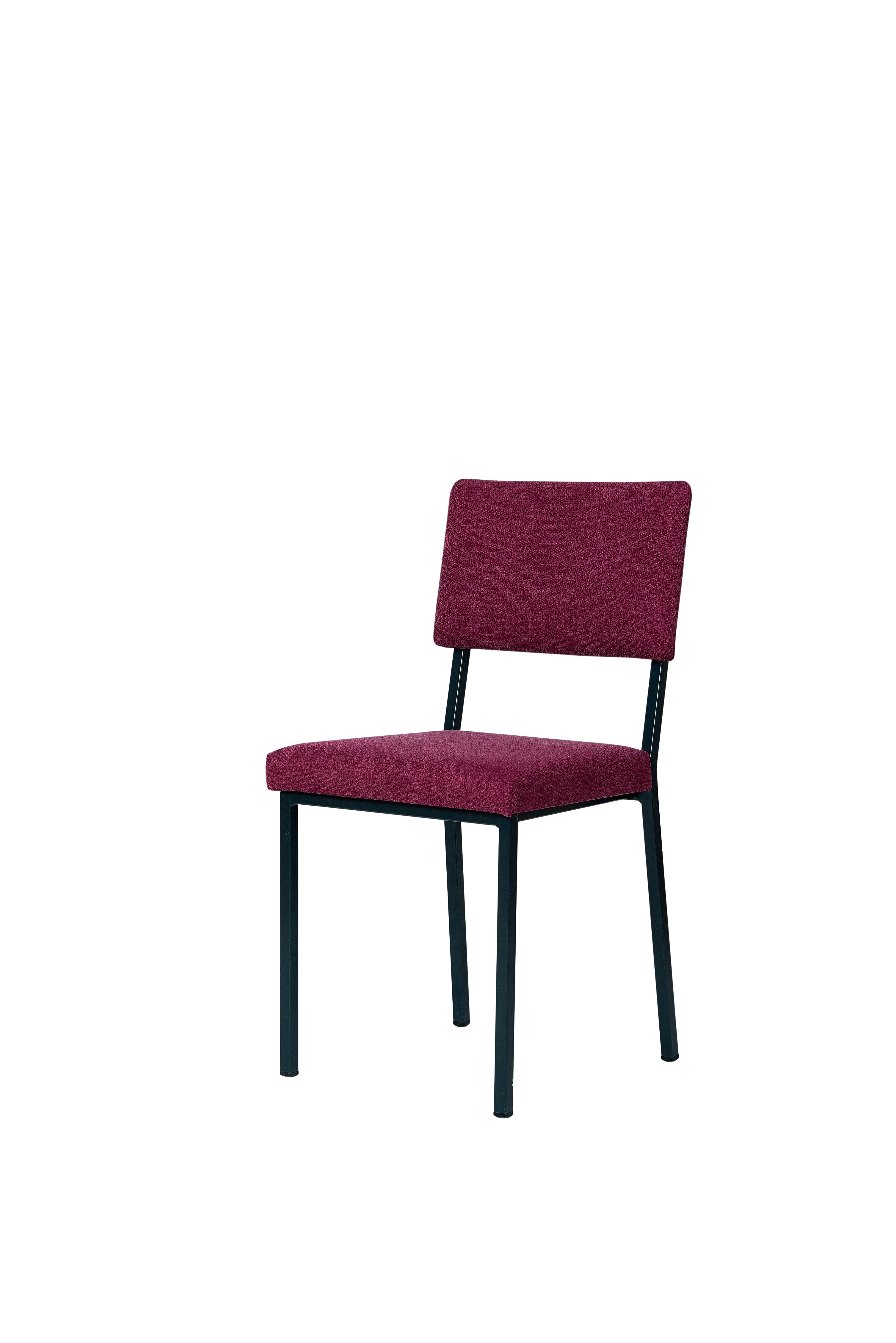 Metall 2 Set, 4-Fußstuhl 2er Stühle) mit home Gestell gepolstert, Gestell Metall Schwarz Stuhl (Set, aus kundler