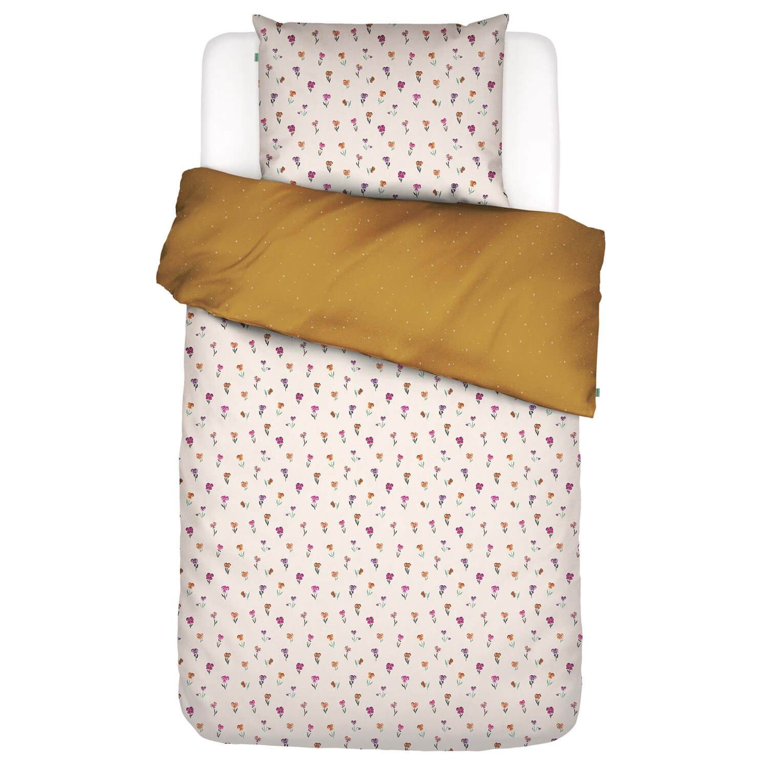 Essenza Bettwäsche You Grow Girl Multi, Perkal, 2 teilig, Veilchen, Blumenwiese, Gepunktet
