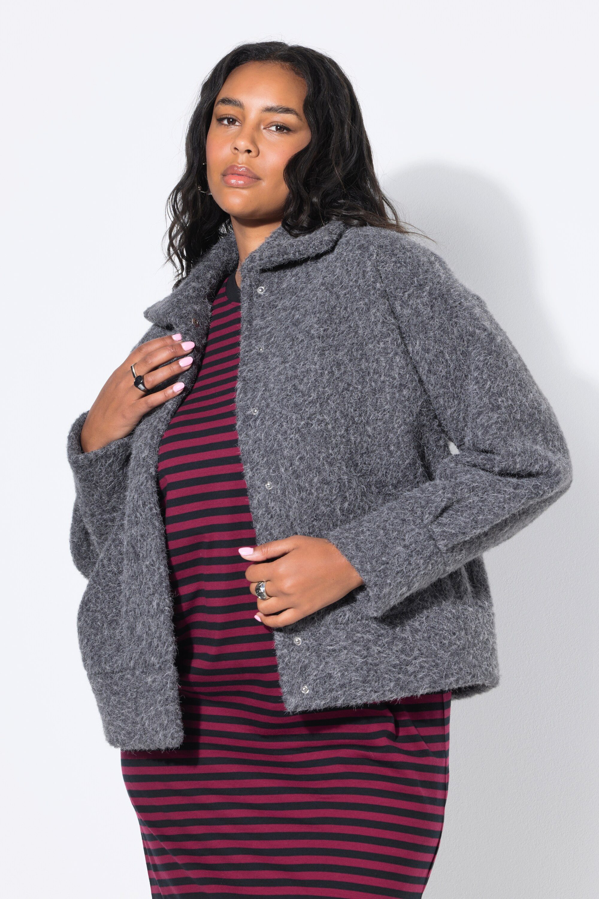 Studio Untold Kurzjacke Shaket oversized Wolloptik günstig online kaufen