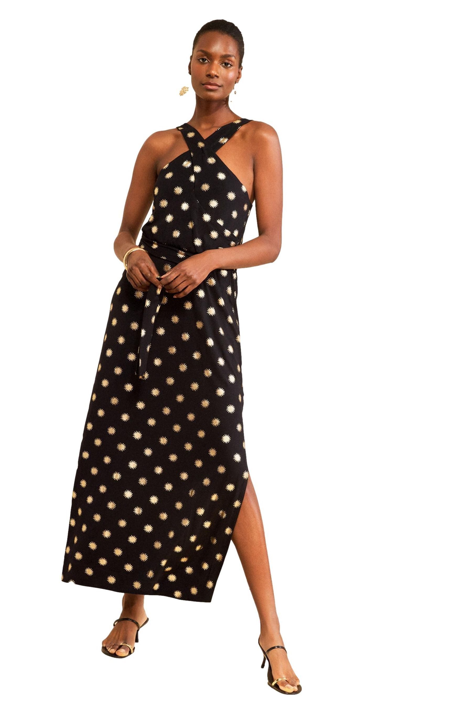 Love & Roses Midikleid Love & Roses Neckholder-Midikleid aus Jersey (1-tlg)