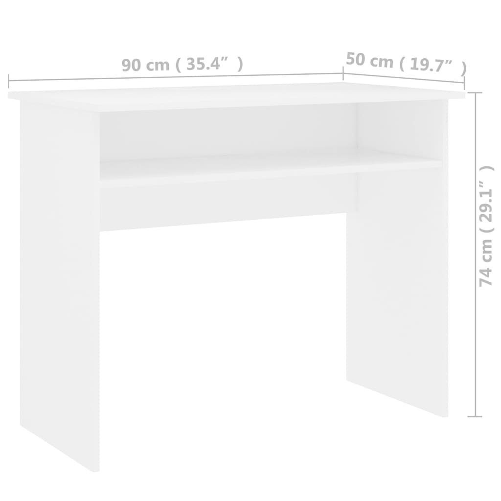 vidaXL Schreibtisch Schreibtisch Weiß Weiß cm Weiß | 90x50x74 Holzwerkstoff