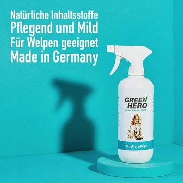 GreenHero Fellpflege Haustierpflege Spray gegen Juckreiz - 100% natürliche Wirkstoffe, 500 ml