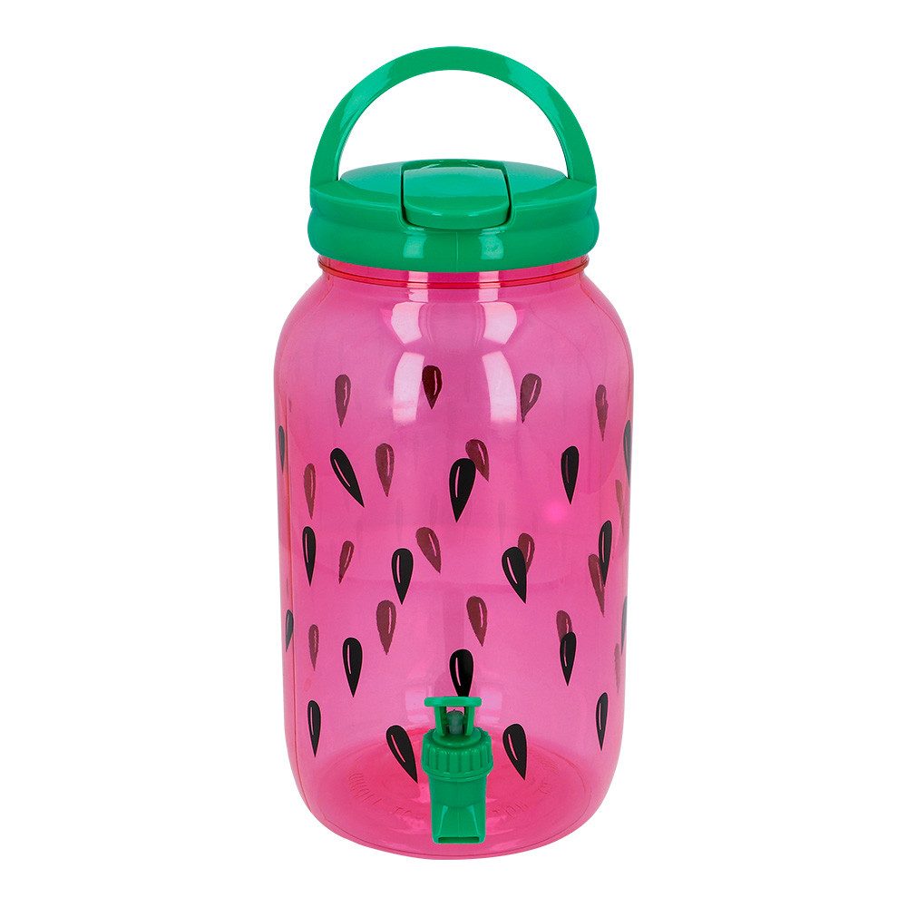 Boland Kostüm Getränkespender Wassermelone 3.8 ltr pink grün für Party und Spaß, Mit Griff und Hahn, 3800 ml 27 x 15 cm