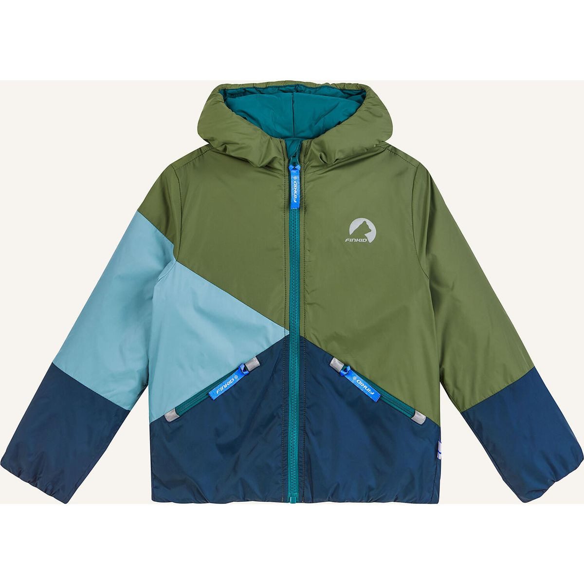 Finkid Steppjacke Sirkus Federleichte, atmungsaktive Kinderjacke mit Zip-in-Funktion und