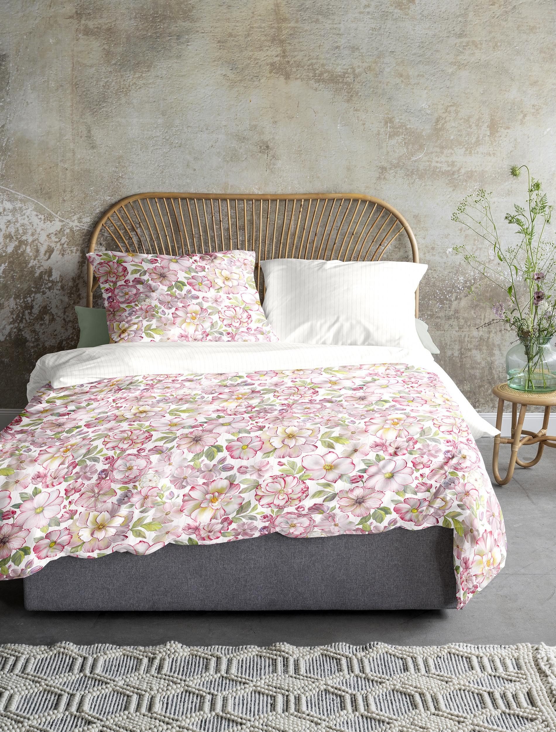Irisette Bettwäsche Mako-Satin Bettwäsche Set Magic 8888 135 x 200 cm rosa, Baumwolle, 2 teilig, bettwäsche 135x200 baumwolle bettwäsche 135x200 mit reißverschluss