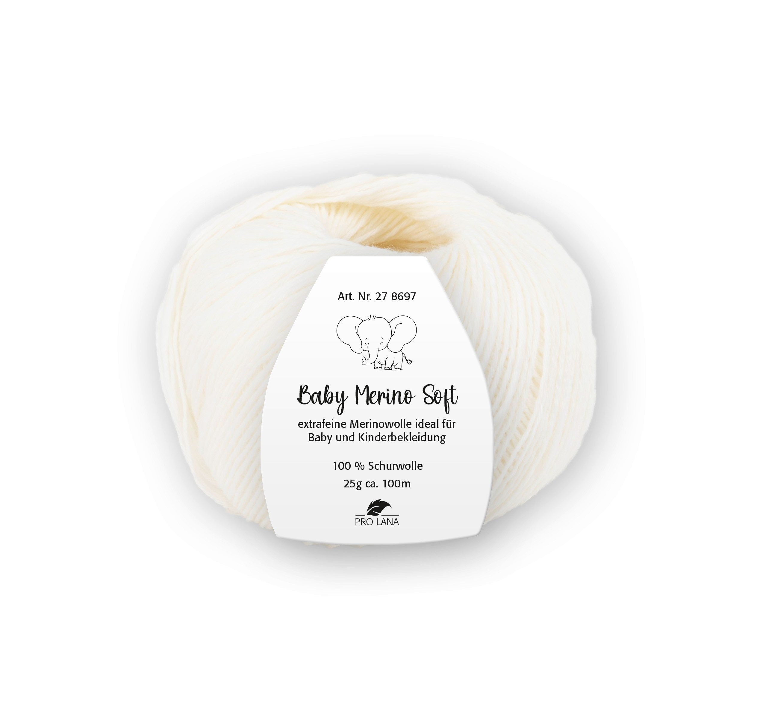 Pro Lana Baby Merino soft Häkelwolle, 100 m (Baby Merino Soft Wolle, zartes Gefühl auf der Babyhaut), 25 g