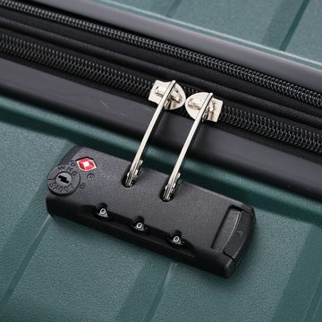 PFCTART Handgepäckkoffer 3-teiliger bmodischer PP-Material koffer mit TSA-Schlössern, leicht und strapazierfähig Innenfächer