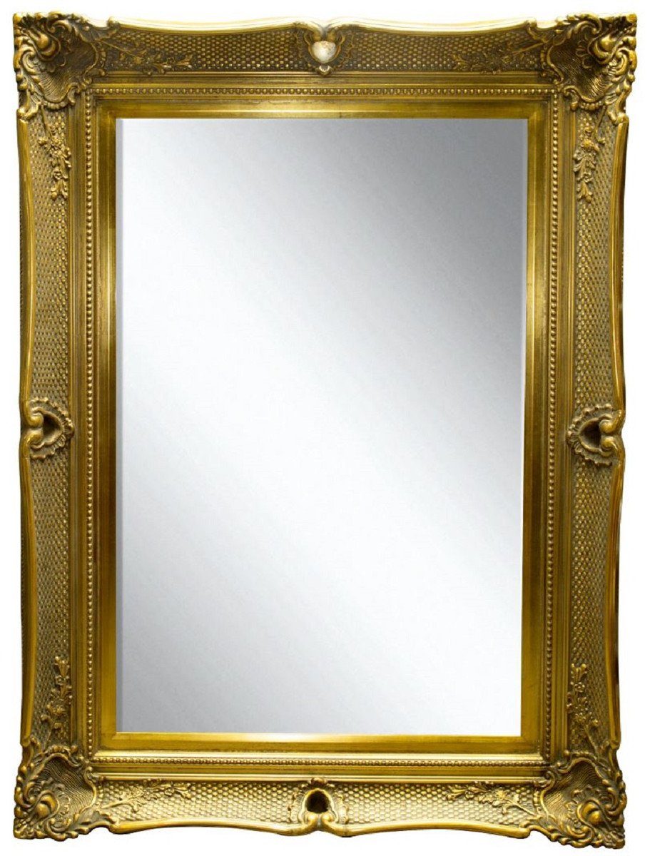 Casa Padrino Barockspiegel Barock Spiegel cm mit x wunderschönen Prunkvoller 91 - Wandspiegel Holzrahmen H. Verzierungen Gold 120 und