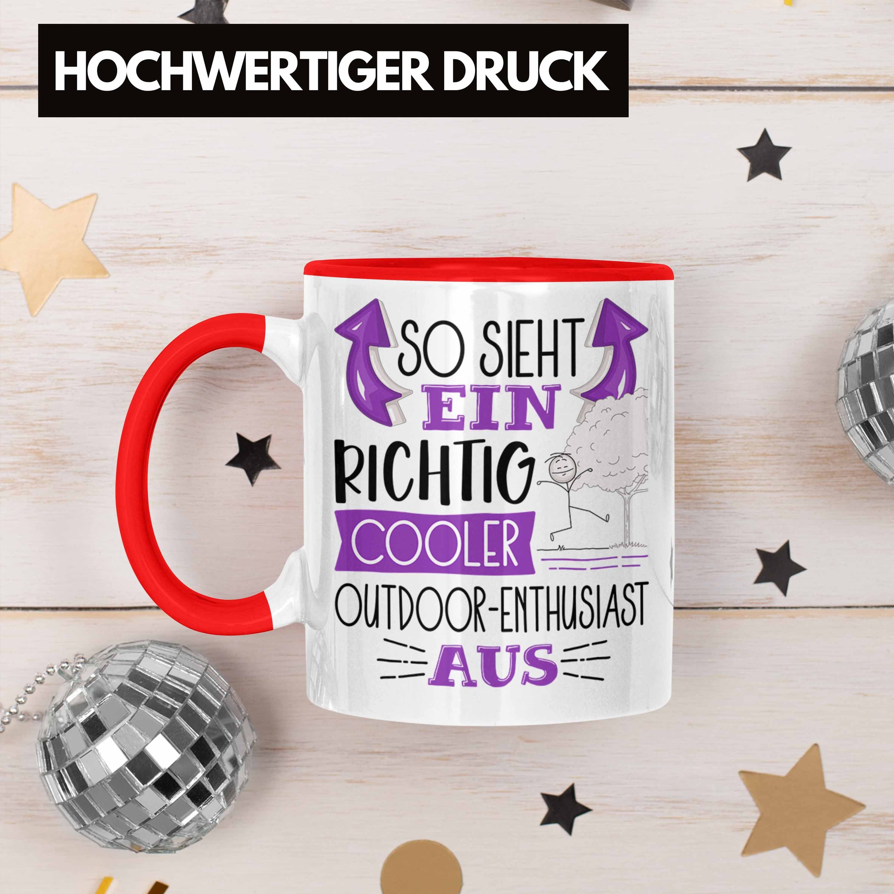 Trendation Tasse Cooler Tasse Lus Sieht Outdoor-Enthusiast So Ein Richtig Rot Geschenk Aus