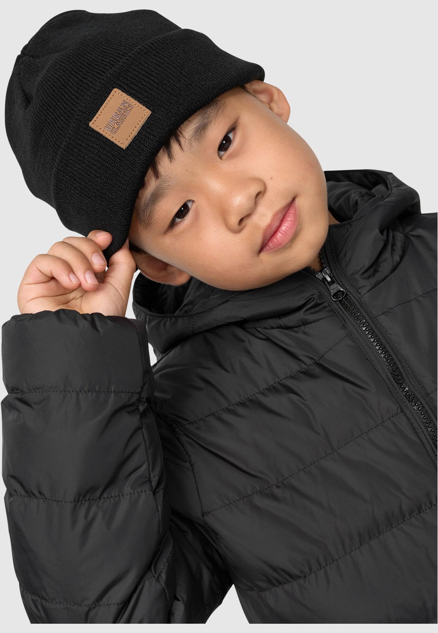 URBAN CLASSICS 2-Pack black Kids Logopatch grey Beanie (1-St) Damen Beanie