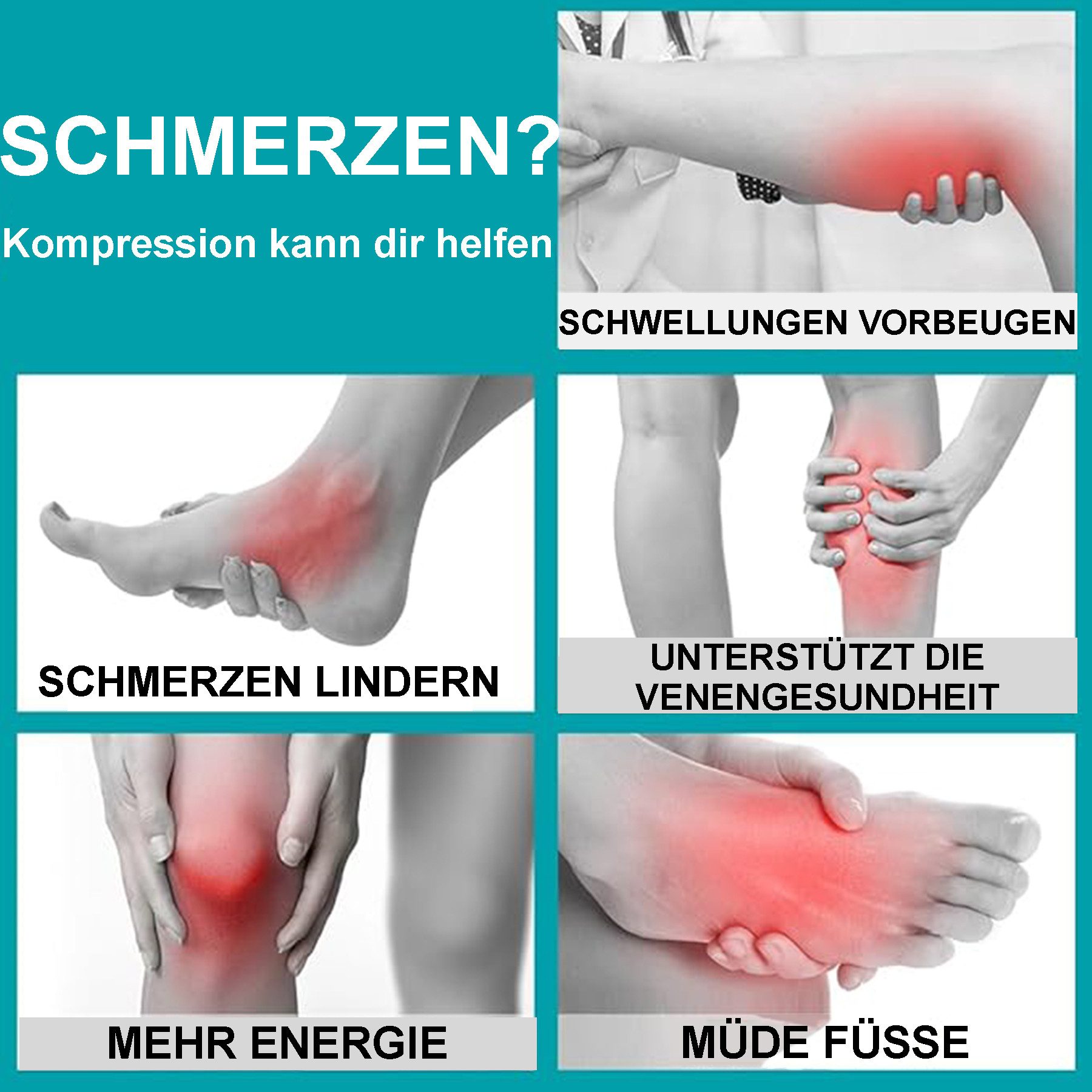 Mutig Kompressionsstrümpfe 6 Paar Kompressionsstrümpfe 18-30mmHg,Stützstrümpfe für Damen & Herren (für Flug, Sport, Laufen, Radsport, Krankenschwester,Schwangerschaft, 6 Paar Medizinstrümpfe für Krankenschwestern auf Flugreisen) Bunte Stützstrümpfe, Abgestufte Kompression, Hoher Tragekomfort