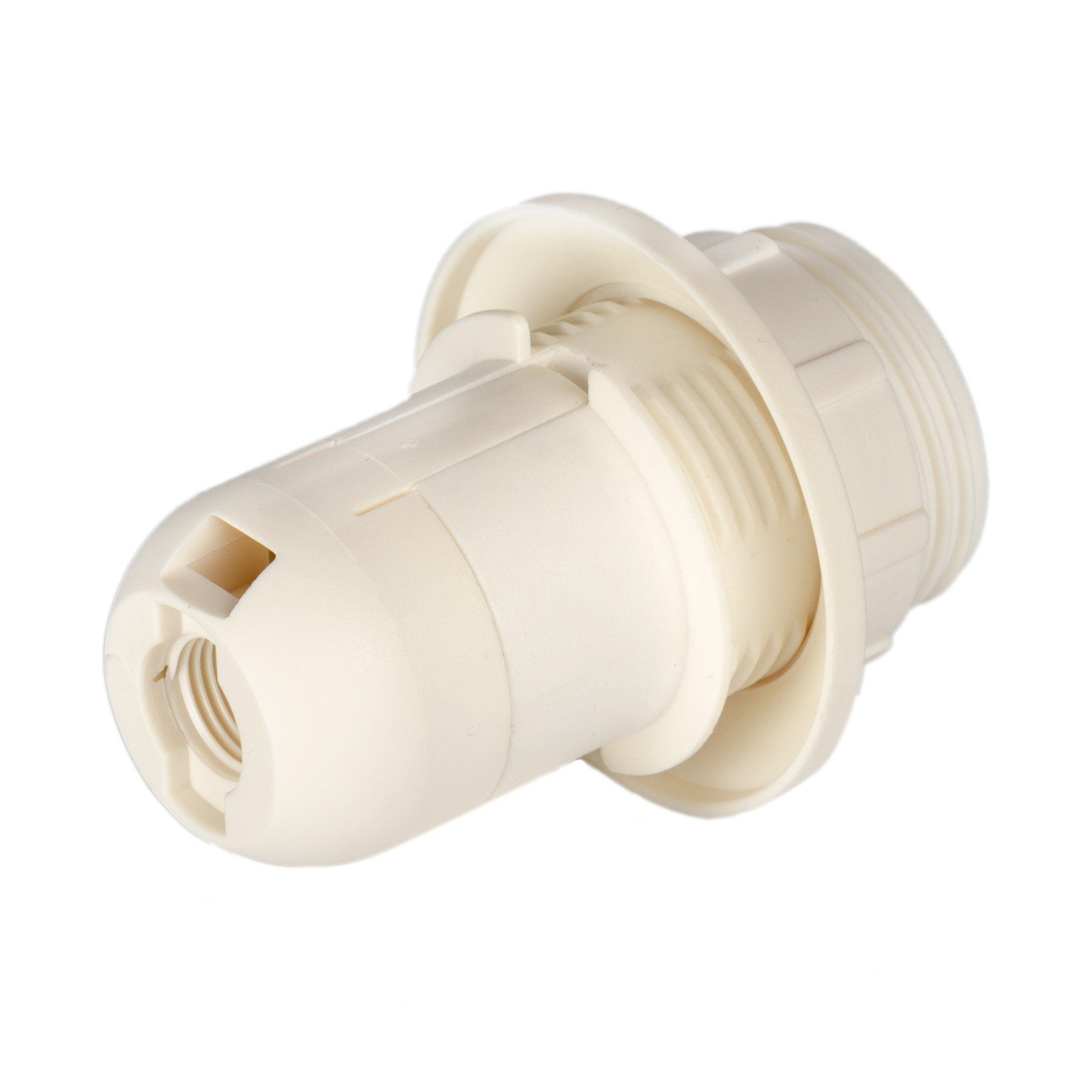 Aling Conel Lampenfassung E14 (PBT) Gewindefassung (kurze Version) mit Einbauring, (Set, 1-St)