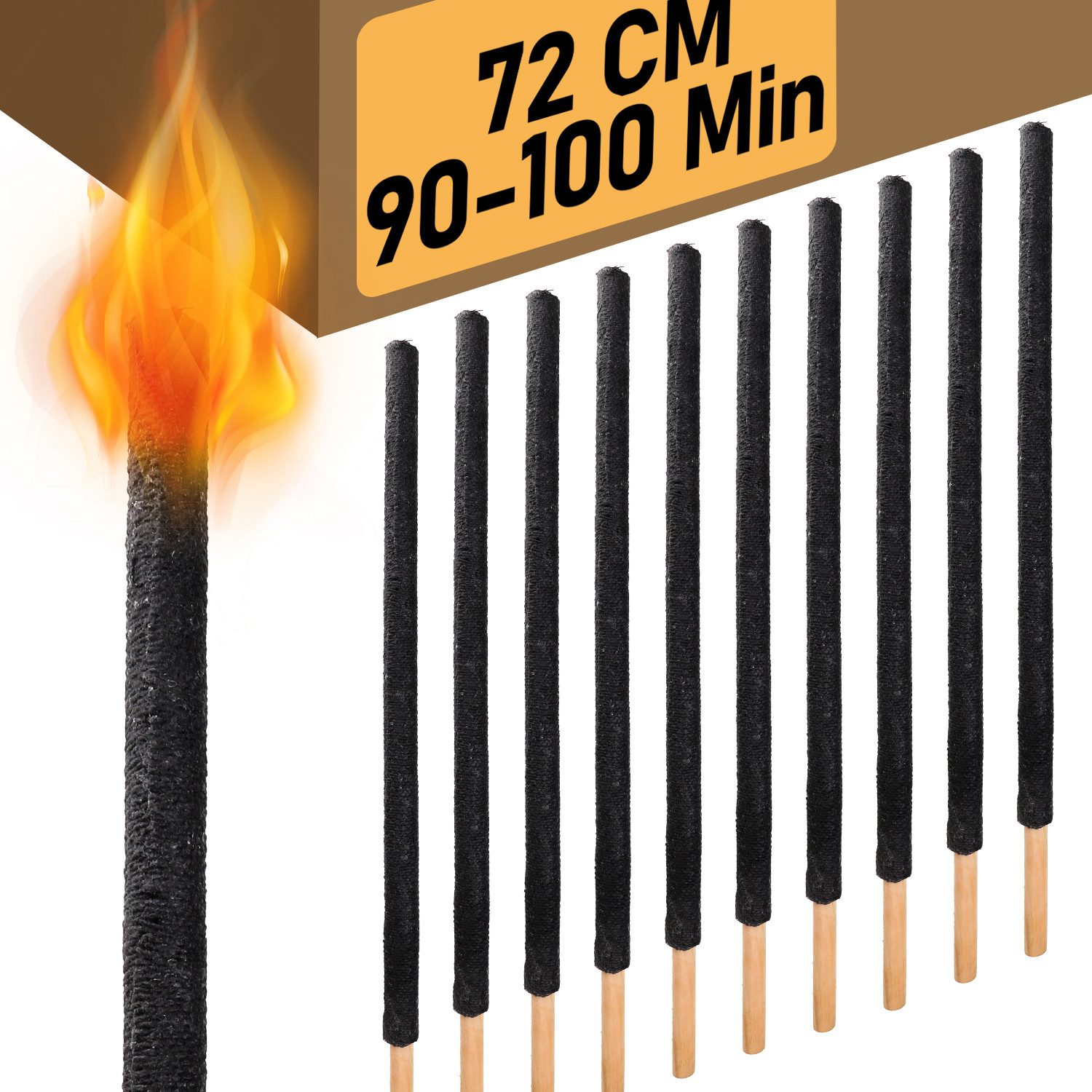 Gartenfackel Wachsfackeln 100 Min Fackeln 10-200er Fackel Pechfackel Fackelfeuer