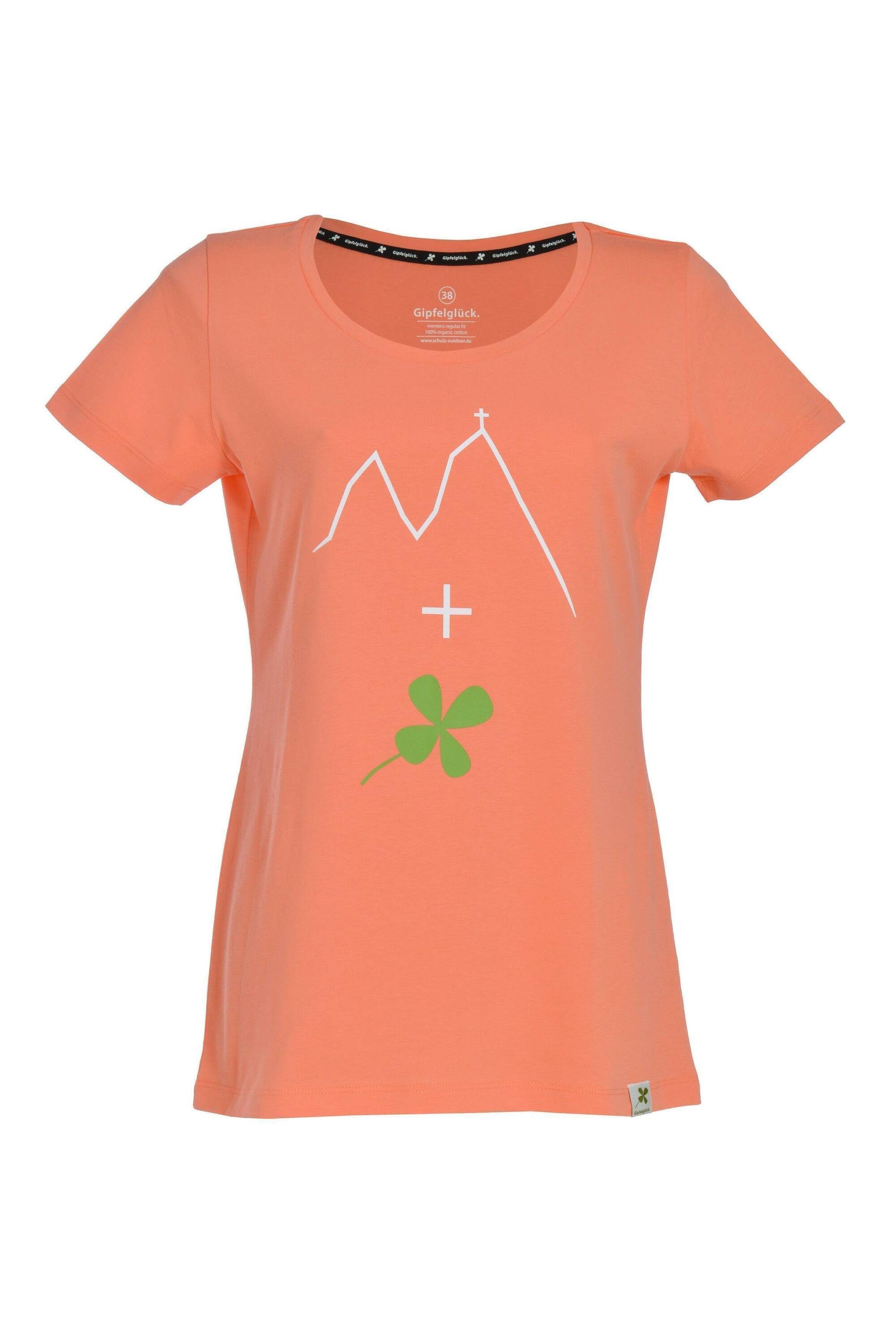 Gipfelglück T-Shirt Brigida für Damen, aus Bio-Baumwolle Salmon