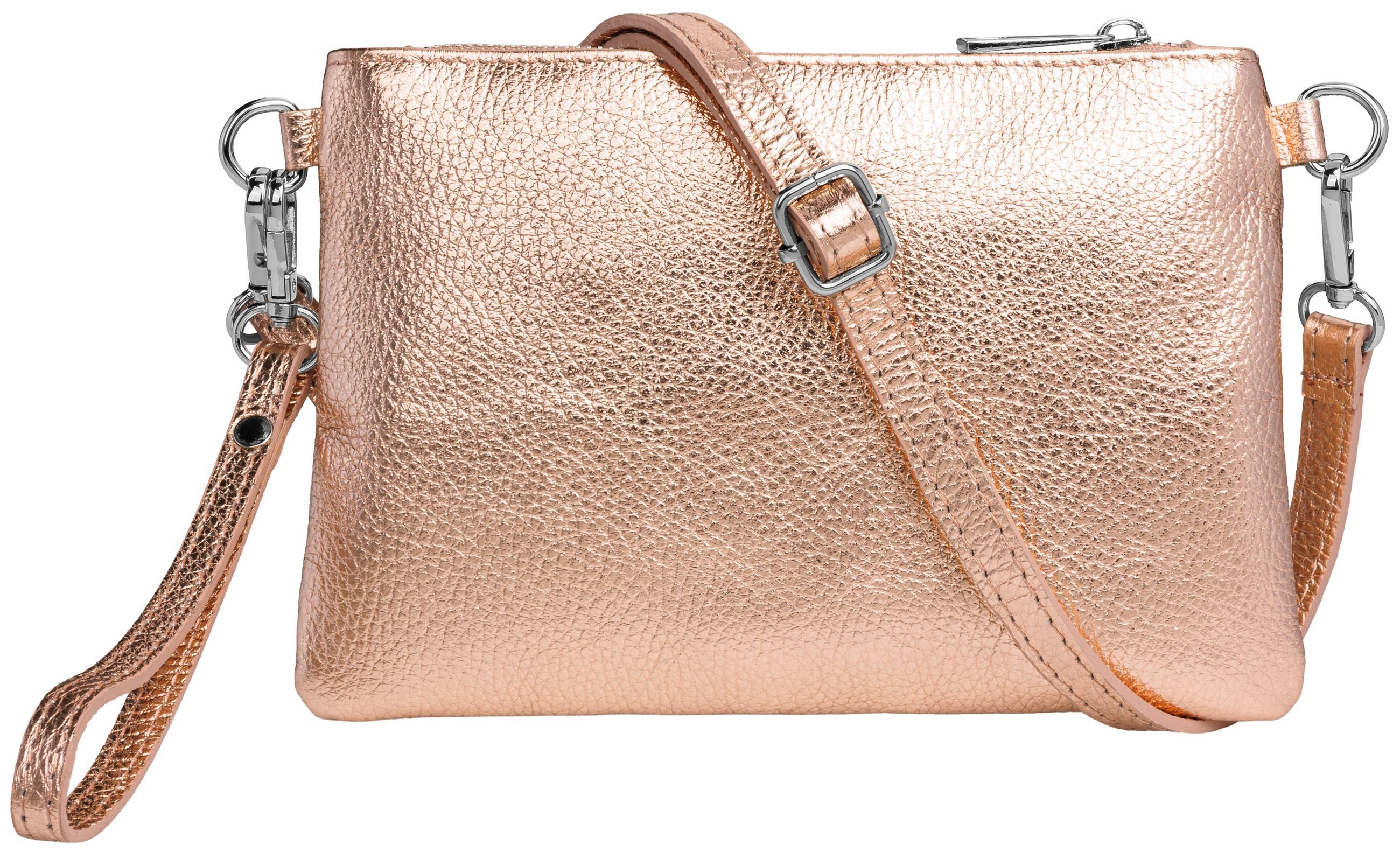 Caspar Clutch Kleine Leder Clutch Damen Abendtasche - CLASSIC LINE - Modell No.852, leicht, elegant & unempfindlich - 100% Echtleder - Handmade in Italy