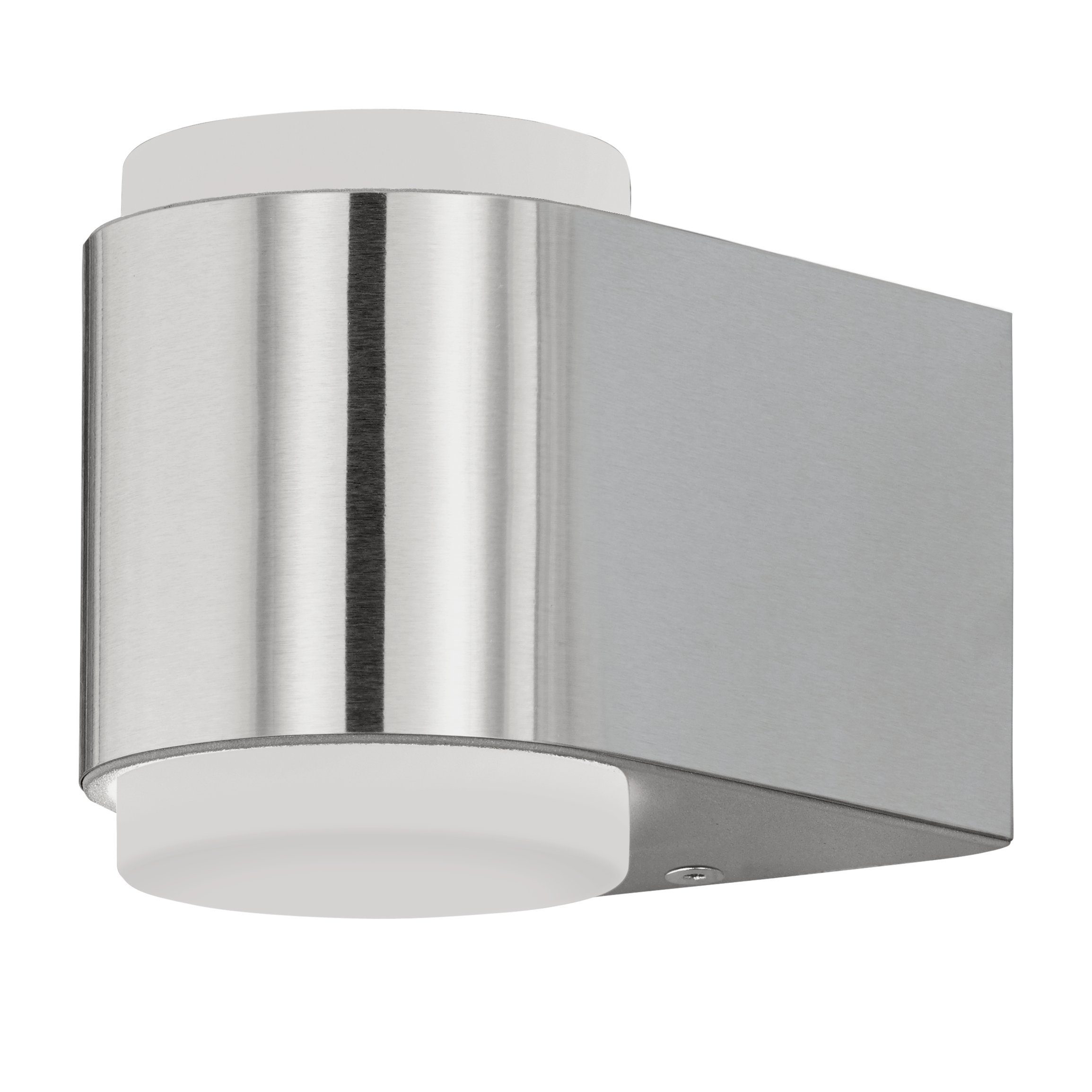 EGLO LED Wandleuchte Briones, Leuchtmittel inklusive, Außenleuchte, Wandleuchte, Aluguss und Kunststoff, Silber, weiß, IP44
