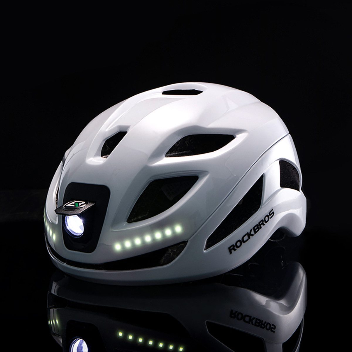 ROCKBROS Fahrradhelm ZK-077, Helm mit integrierter Rundum LED Beleuchtung – Bild 5 von 5