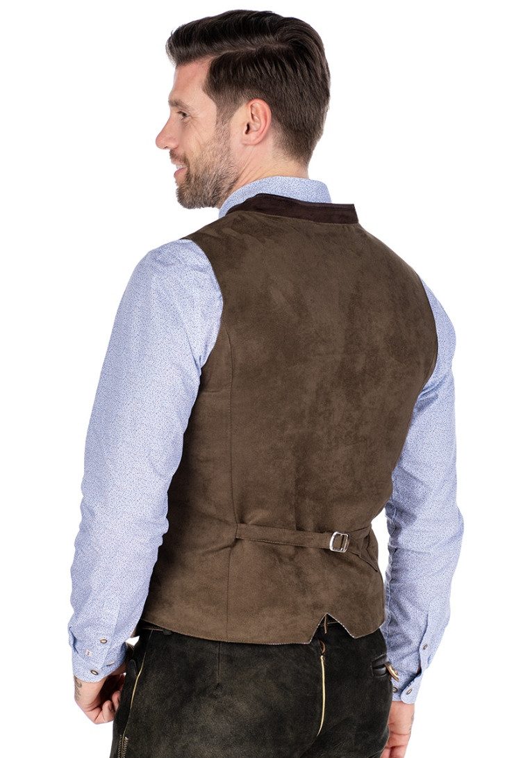 Orbis Textil GmbH & Co. KG Trachtenweste Trachtenweste - HORATIO - mittelbraun