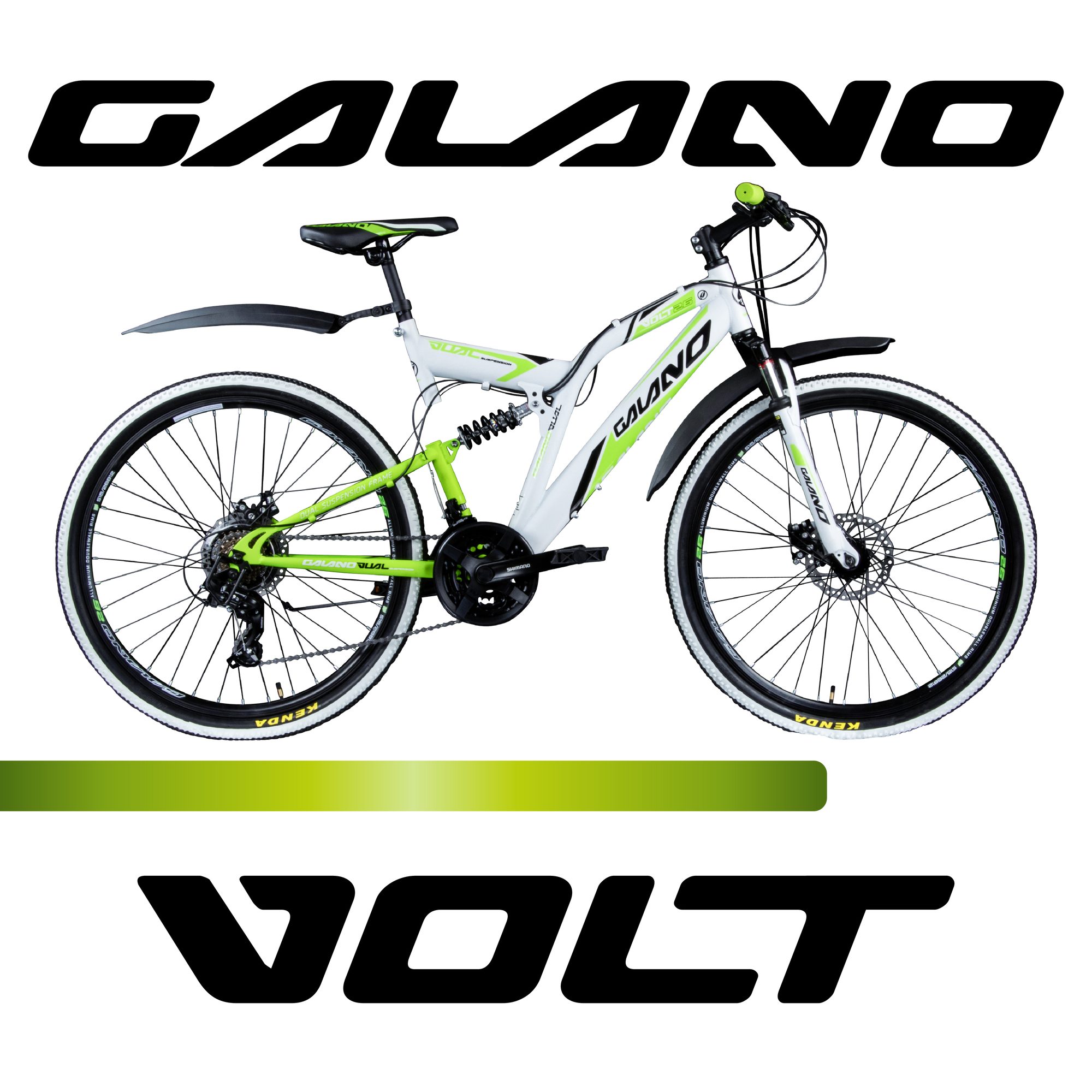 Galano Mountainbike Volt DS, 21 Gang, Kettenschaltung, 26 Zoll Jugendfahrrad MTB Fully ab 160 cm für Mädchen und Jungen