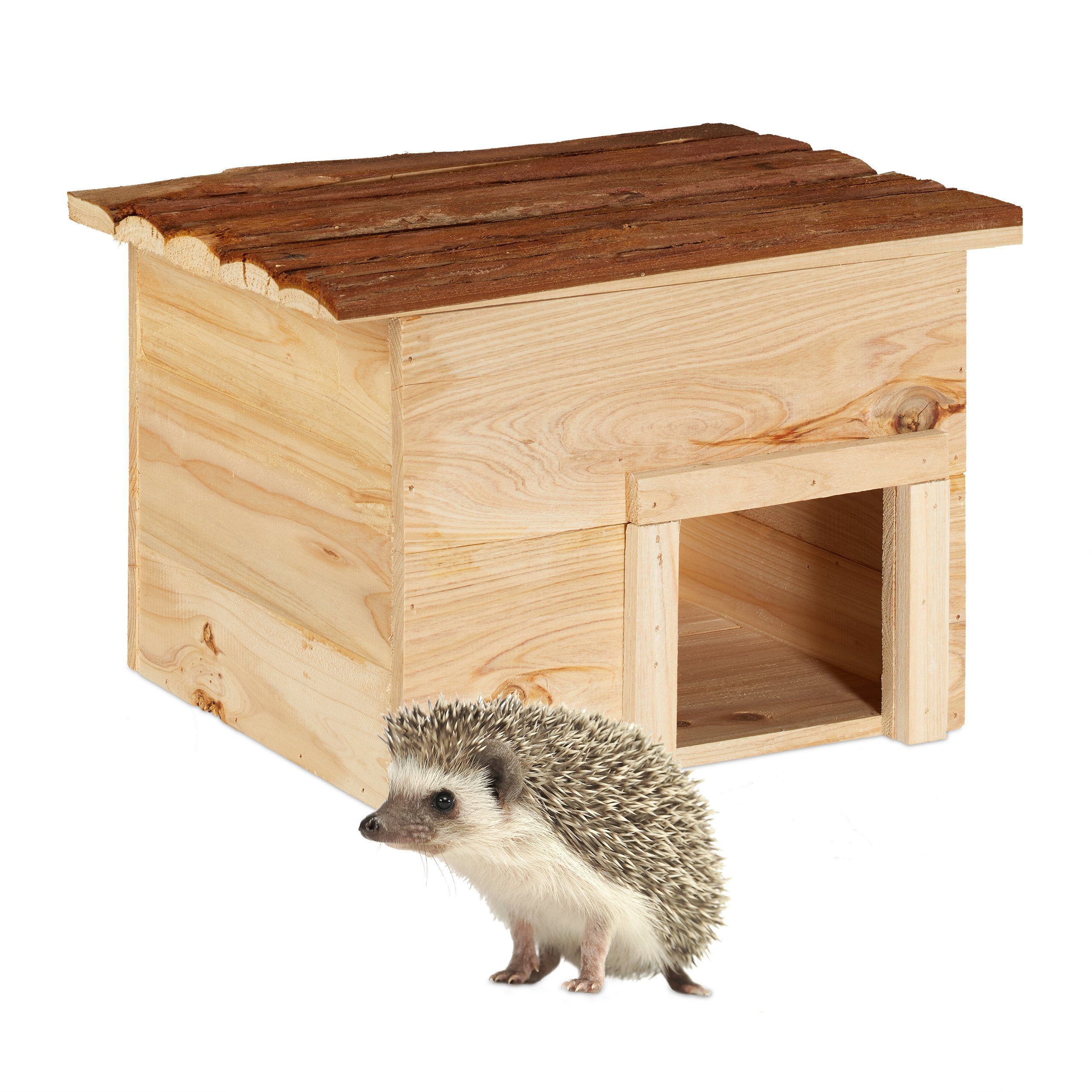 relaxdays Igelhaus aus Holz