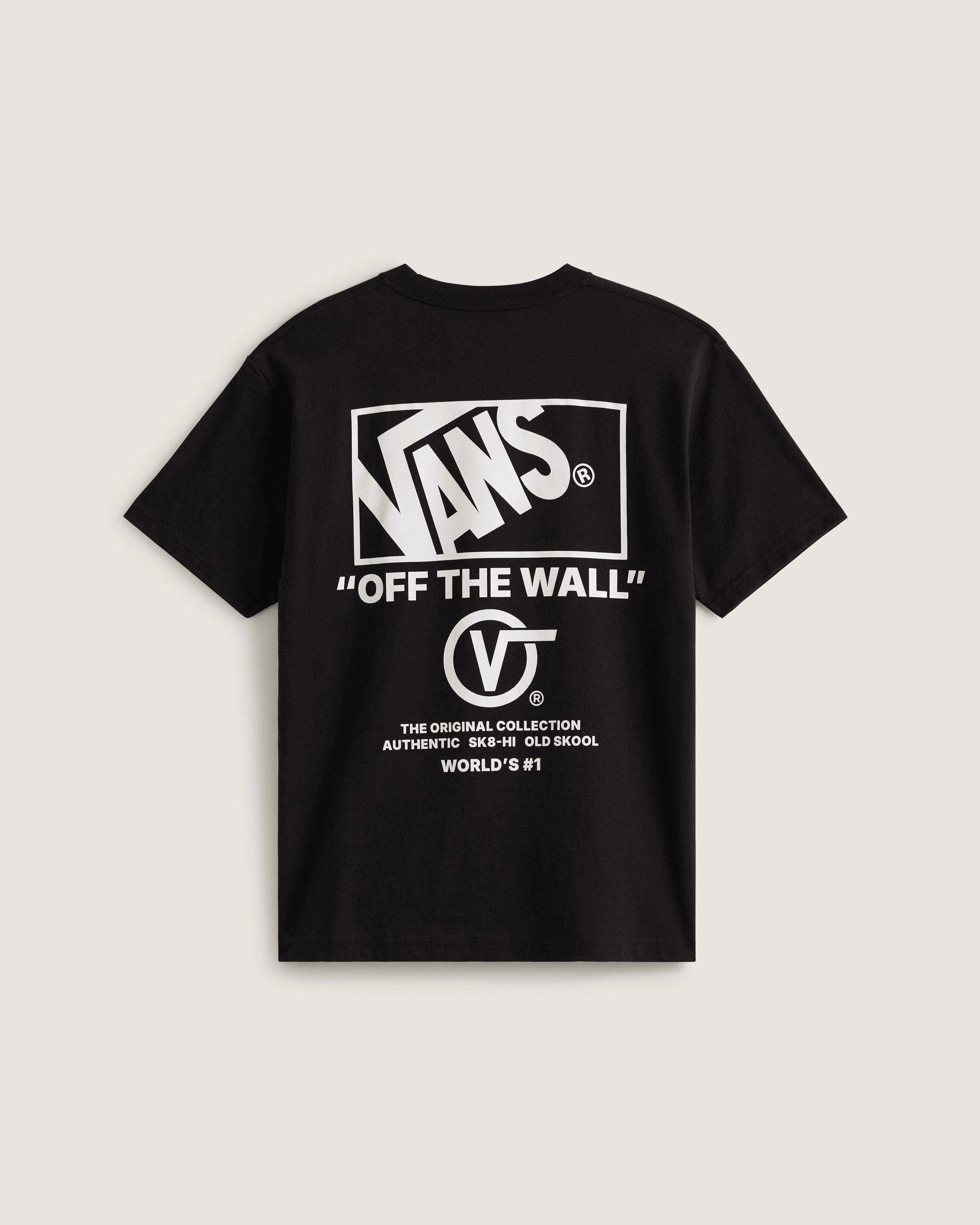 Vans T-Shirt Stacked Hi SS Tee Kurzarm, für Erwachsene, aus Baumwolle, mit Front- und Rückendruck