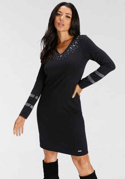 Bruno Banani Jerseykleid Glitzerstein-Applikationen NEUE KOLLEKTION