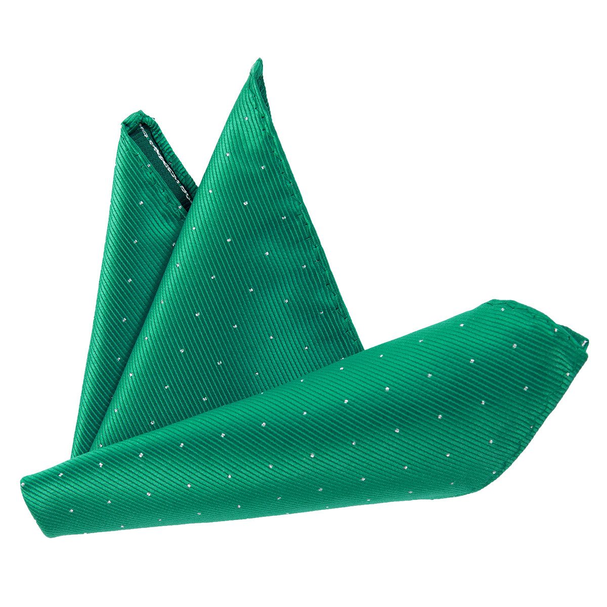 DonDon Einstecktuch DonDon Herren Hanky mit silbernen Punkten, (Packung, 1-St. Packung), zum Falten, Seidenlook