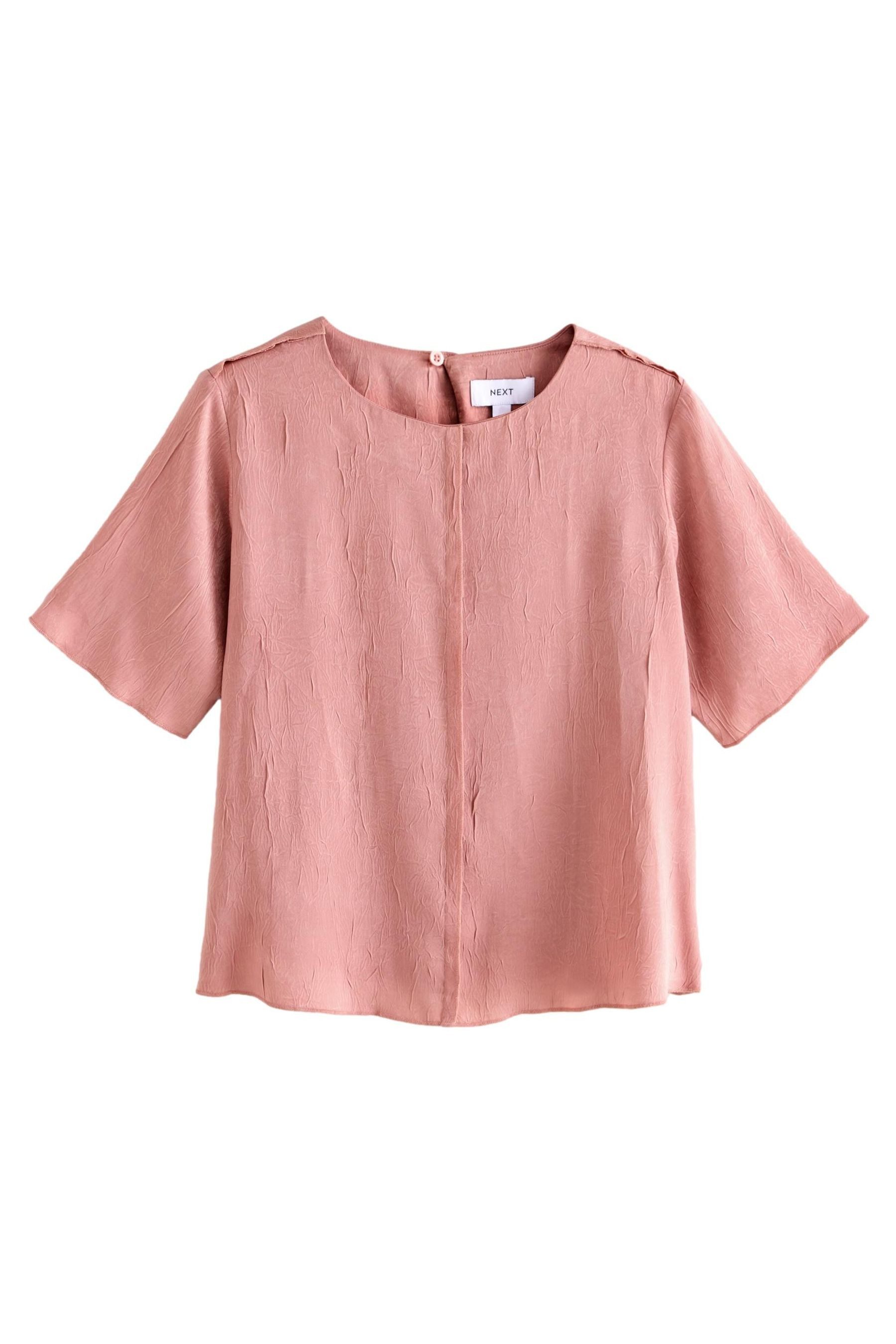 Next T-Shirt Strukturiertes Satin-T-Shirt in Knitteroptik günstig online kaufen