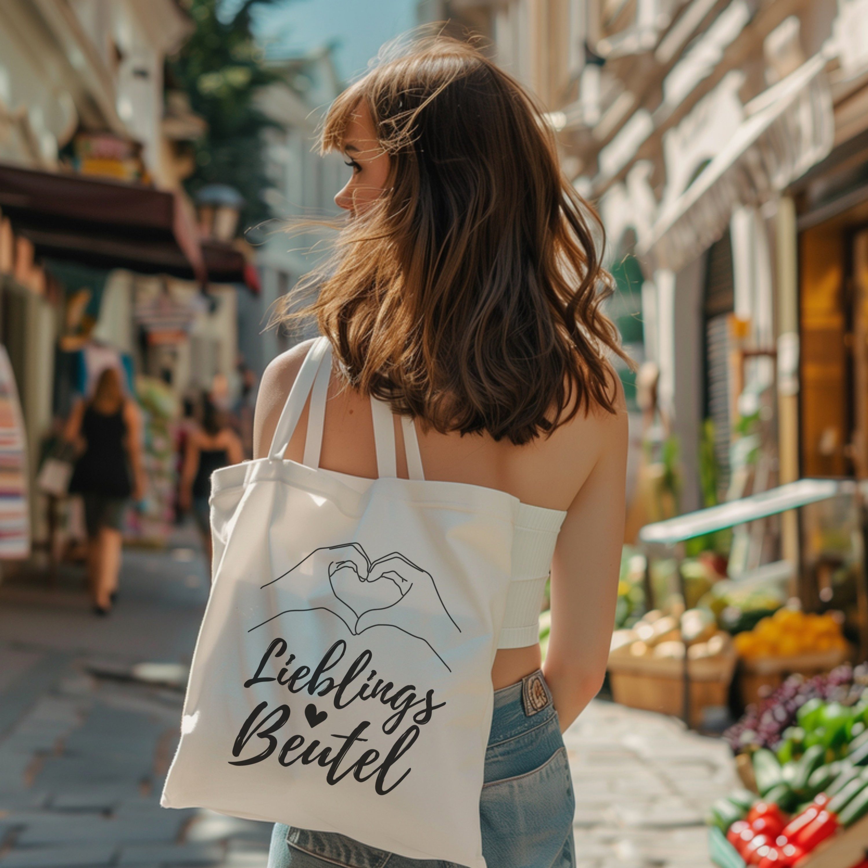 PhotoFancy Tragetasche mit Spruch 'Lieblingsbeutel' - Stoffbeutel, mit lustigem Spruch