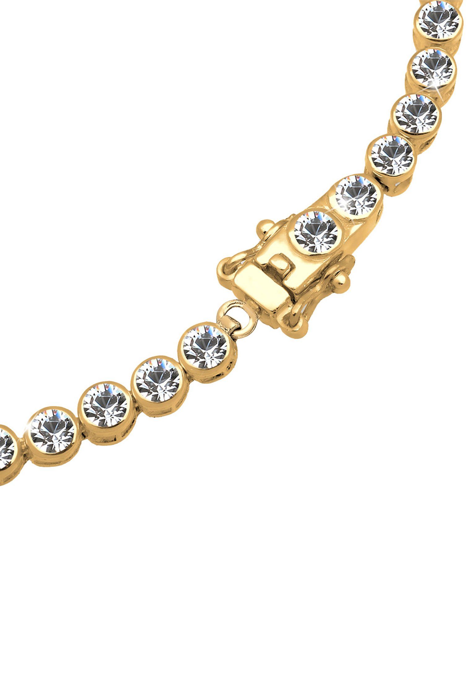Kristalle mit Silber Armband Elli Tennis Gold Armband