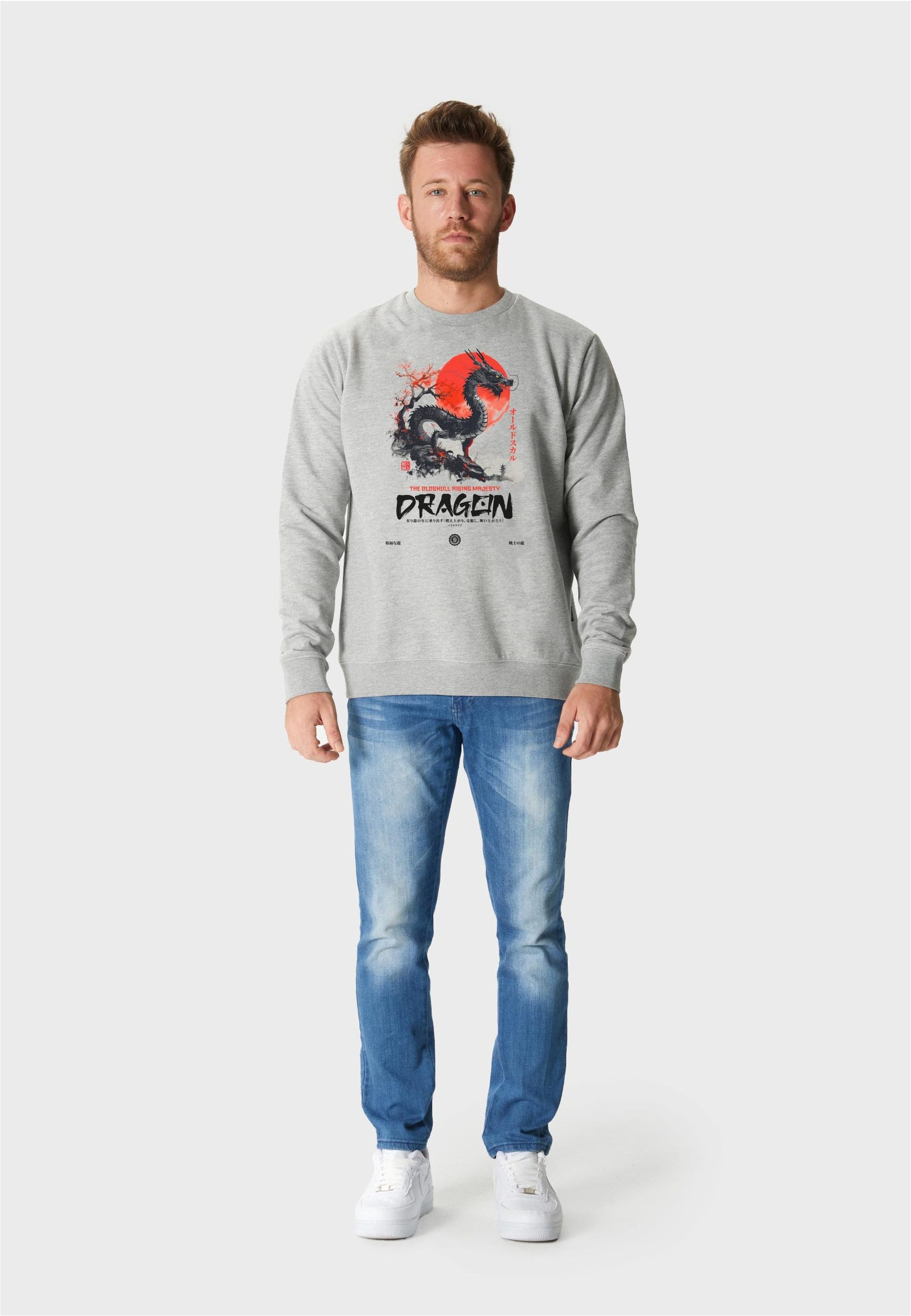 Oldskull Sweatshirt Asian Dragon Spirit Graphic mit fernöstlichem Motivprin günstig online kaufen
