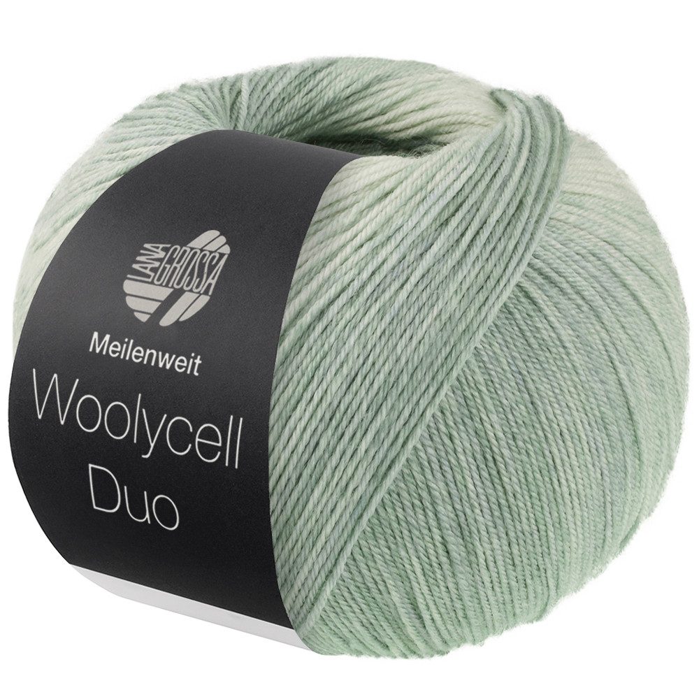 LANA GROSSA Meilenweit 100 WOOLYCELL DUO Häkelwolle, 400 m (4-fach Sockengarn ohne Polyamidanteil), 100 g
