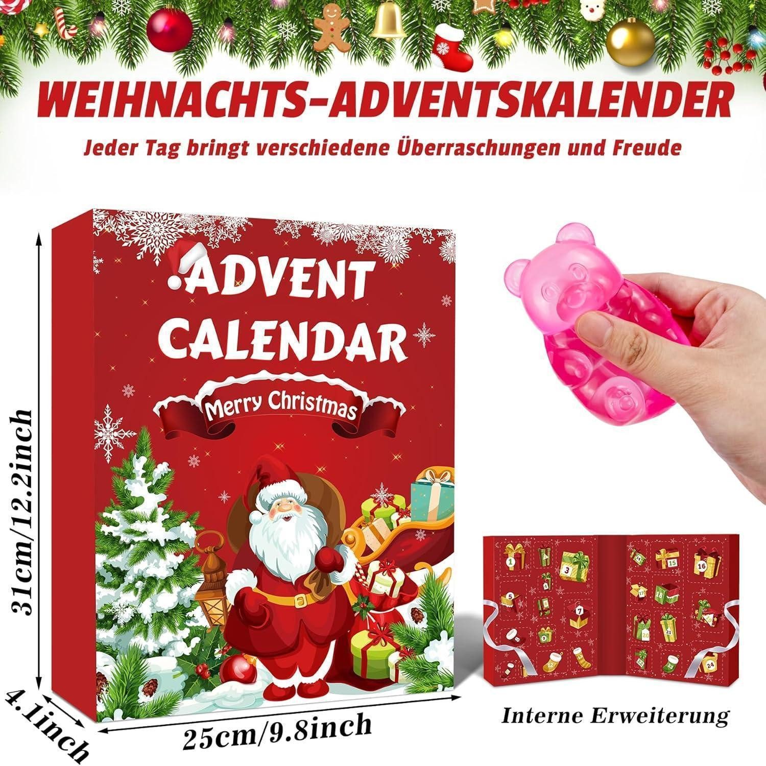 LuxusKollektion Spielzeug-Adventskalender Adventskalender 2025 24 Tage Fidget Mini Mochi Set Kawaii für Kinder