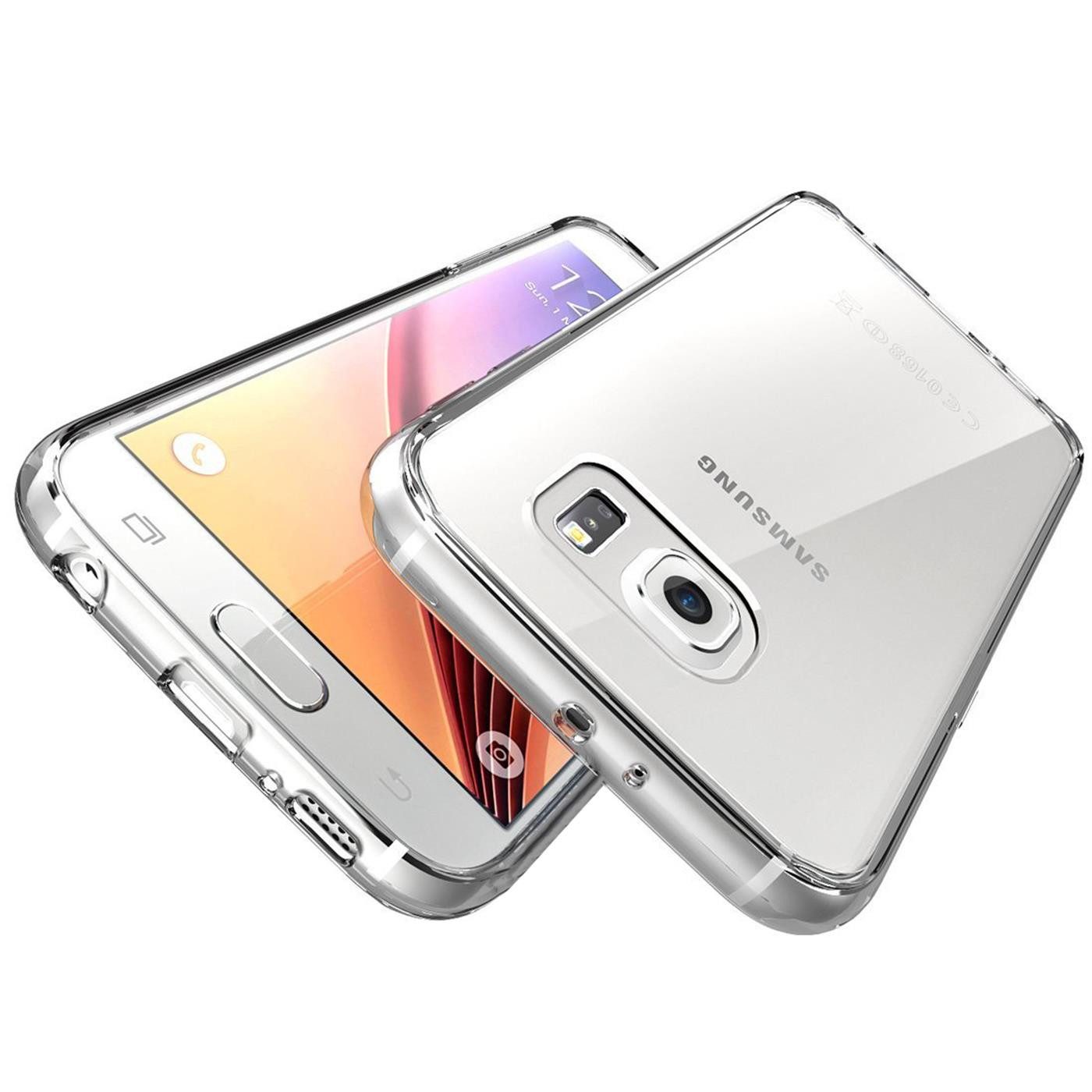 CoolGadget Handyhülle Transparent Ultra Slim Case für Samsung Galaxy S6 Edge 5,1 Zoll, Silikon Hülle Dünne Schutzhülle für Samsung S6 Edge Hülle
