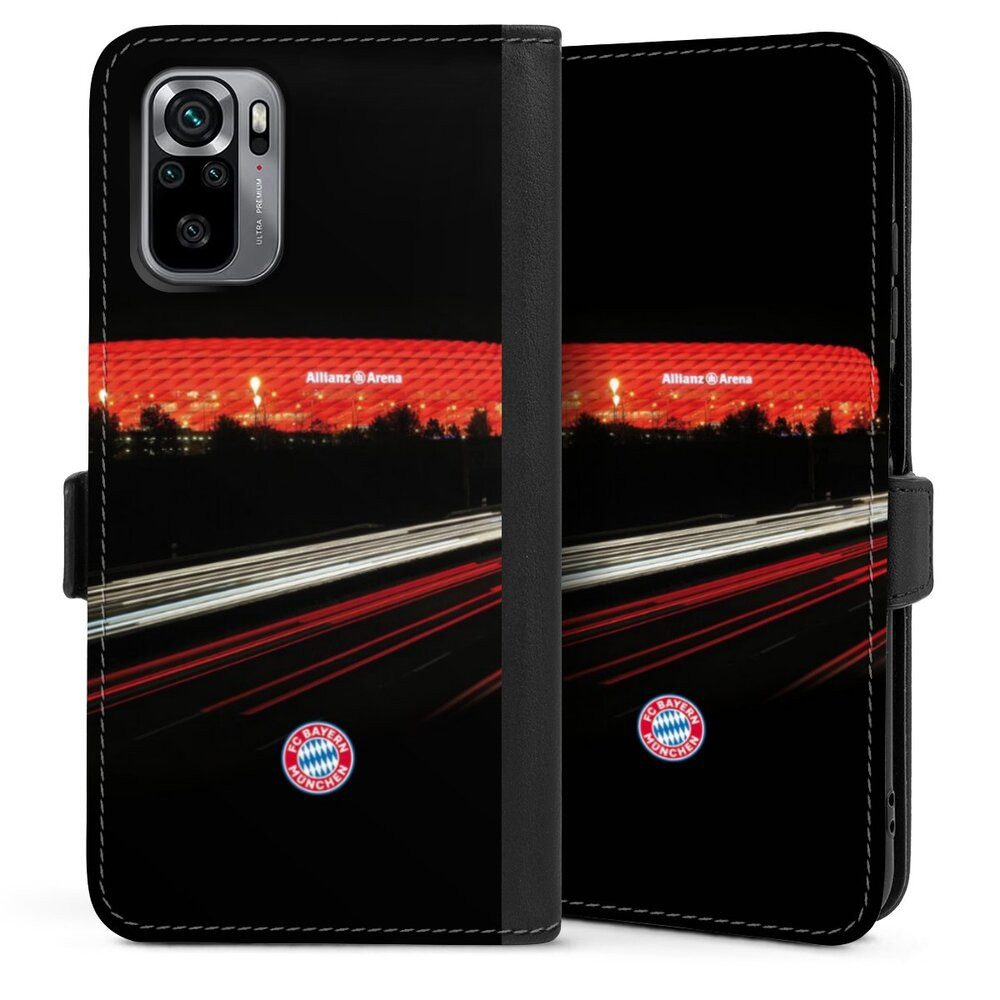 DeinDesign Handyhülle FC Bayern München FCB Stadion FC Bayern München Allianz Arena, Xiaomi Redmi Note 10 4G Hülle Handy Flip Case Wallet Cover