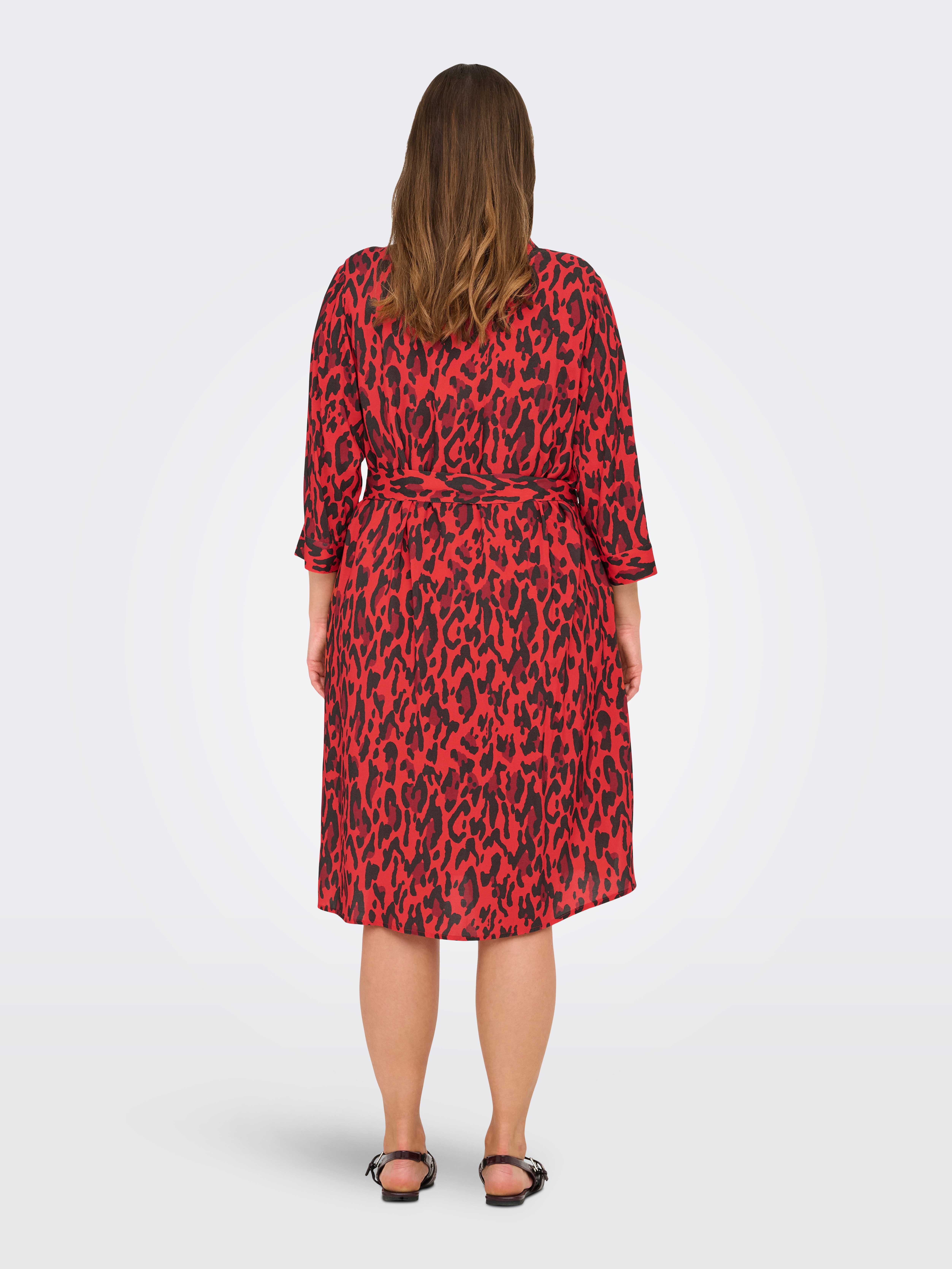 ONLY CARMAKOMA Blusenkleid CARHARMONY LIFE 3/4 BLK DRESS AOP BS Sommerkleid günstig online kaufen