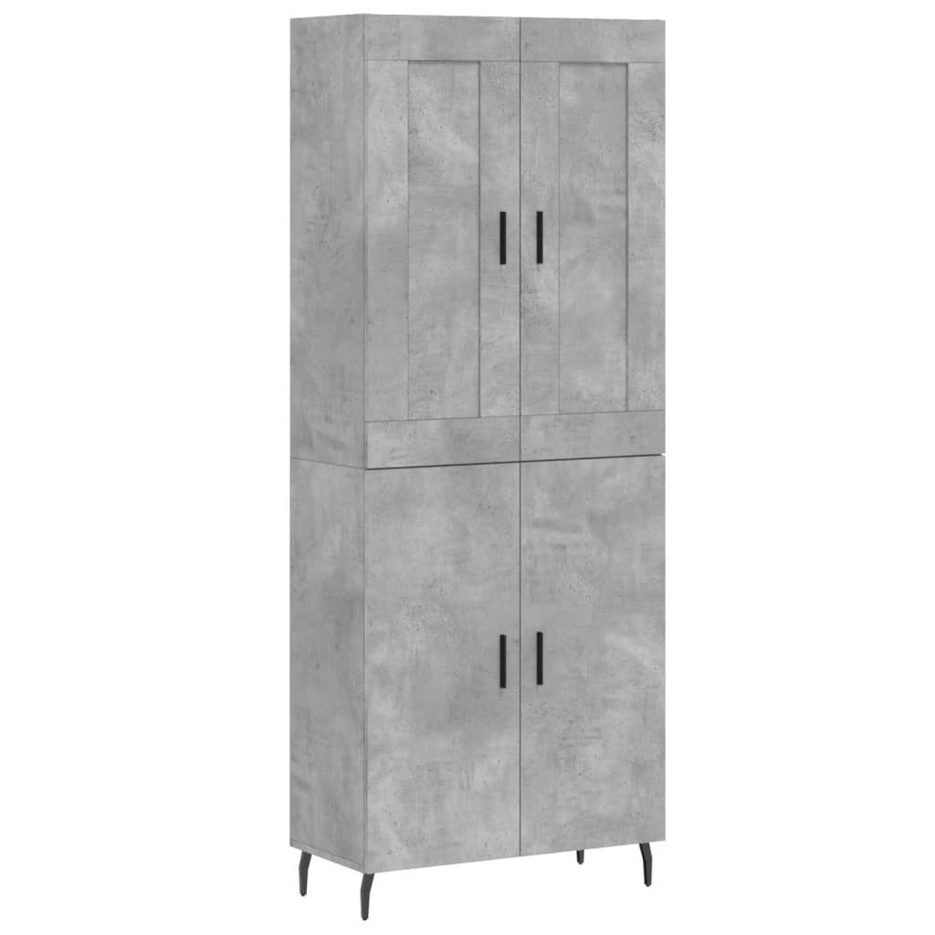 vidaXL Highboard Highboard Betongrau 69,5x34x180 cm günstig online kaufen