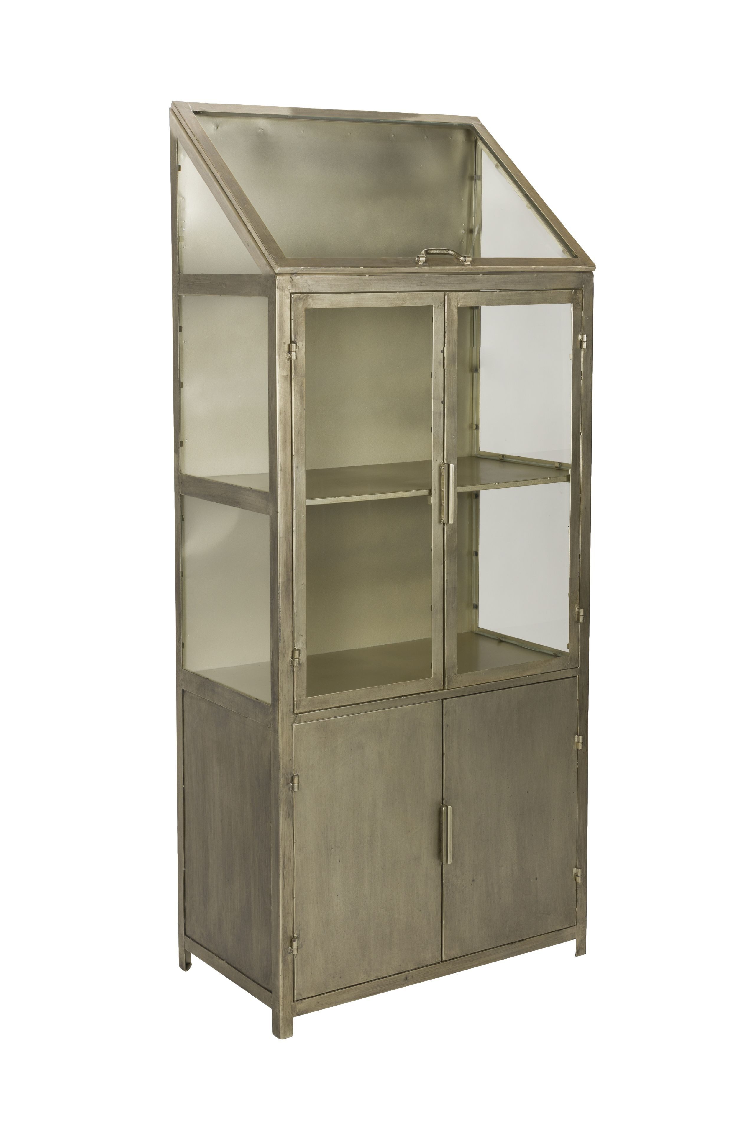 Dutchbone Vitrine Industrial Vitrine Showcase Monviso Metall Glas Gold