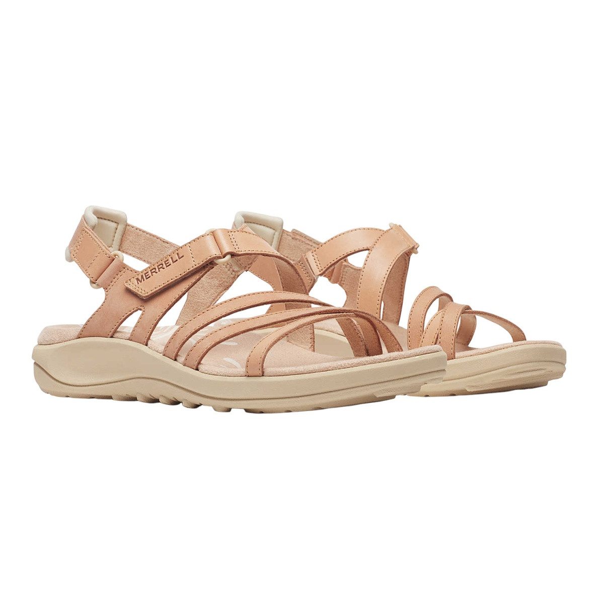 Merrell Harbor Backstrap (Vollnarbenleder) hellbraun/beige Damen Sandale günstig online kaufen