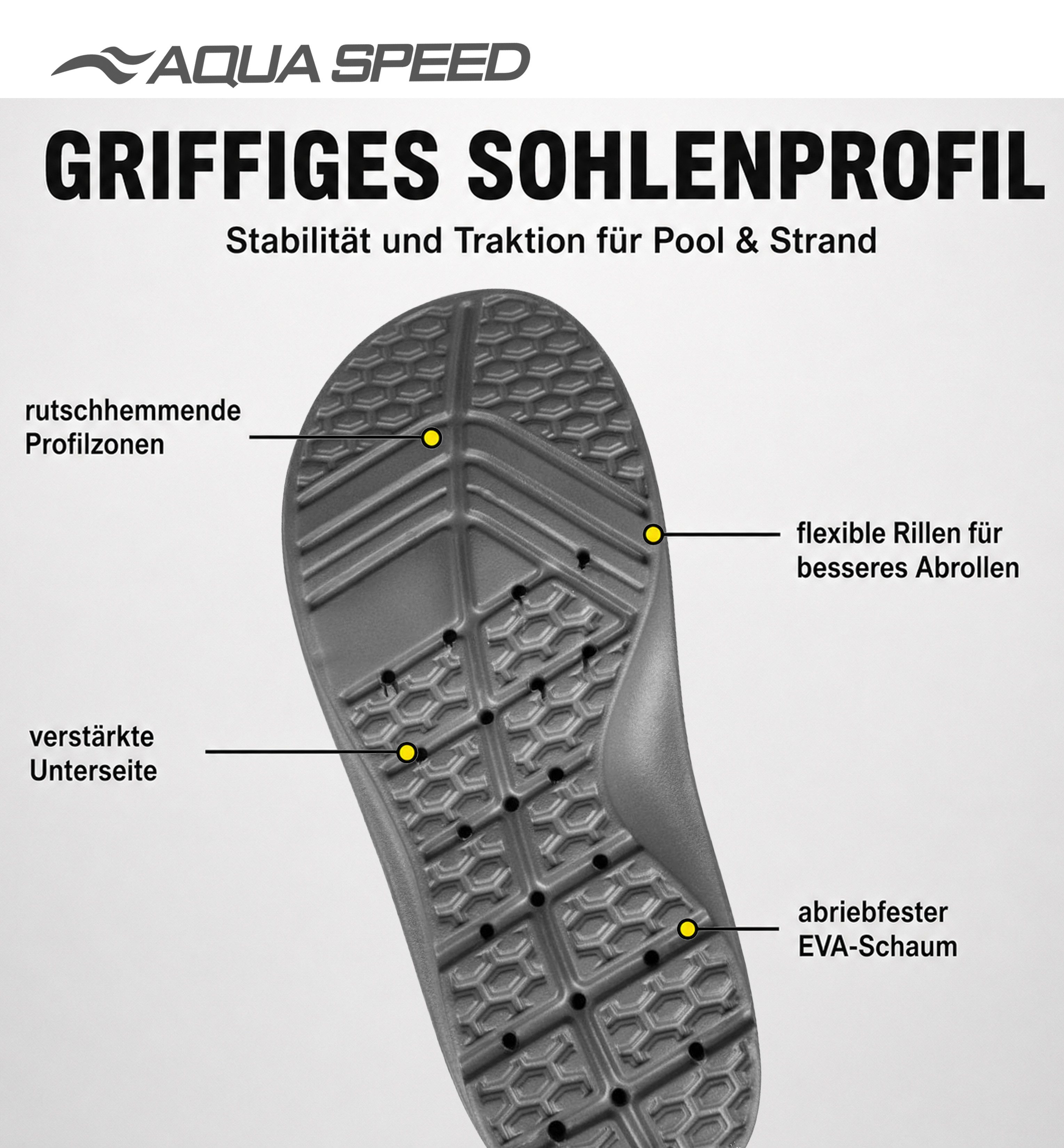 Aqua Speed Badelatschen ALICANTE Damen + Mikrofaserhandtuch Gr. 36-41 Badesandale – Bild 5 von 5
