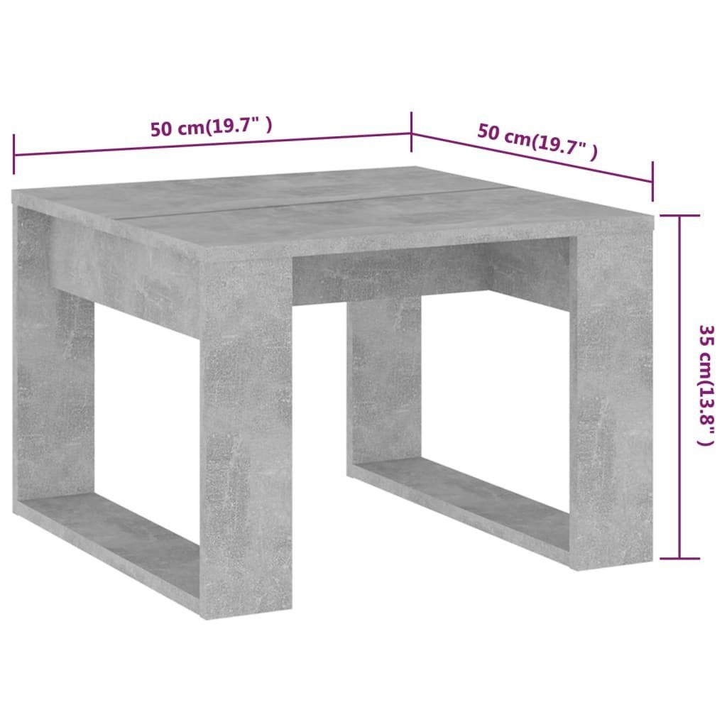 vidaXL Beistelltisch Betongrau cm | Betongrau Beistelltisch (1-St) Betongrau 50x50x35 Holzwerkstoff