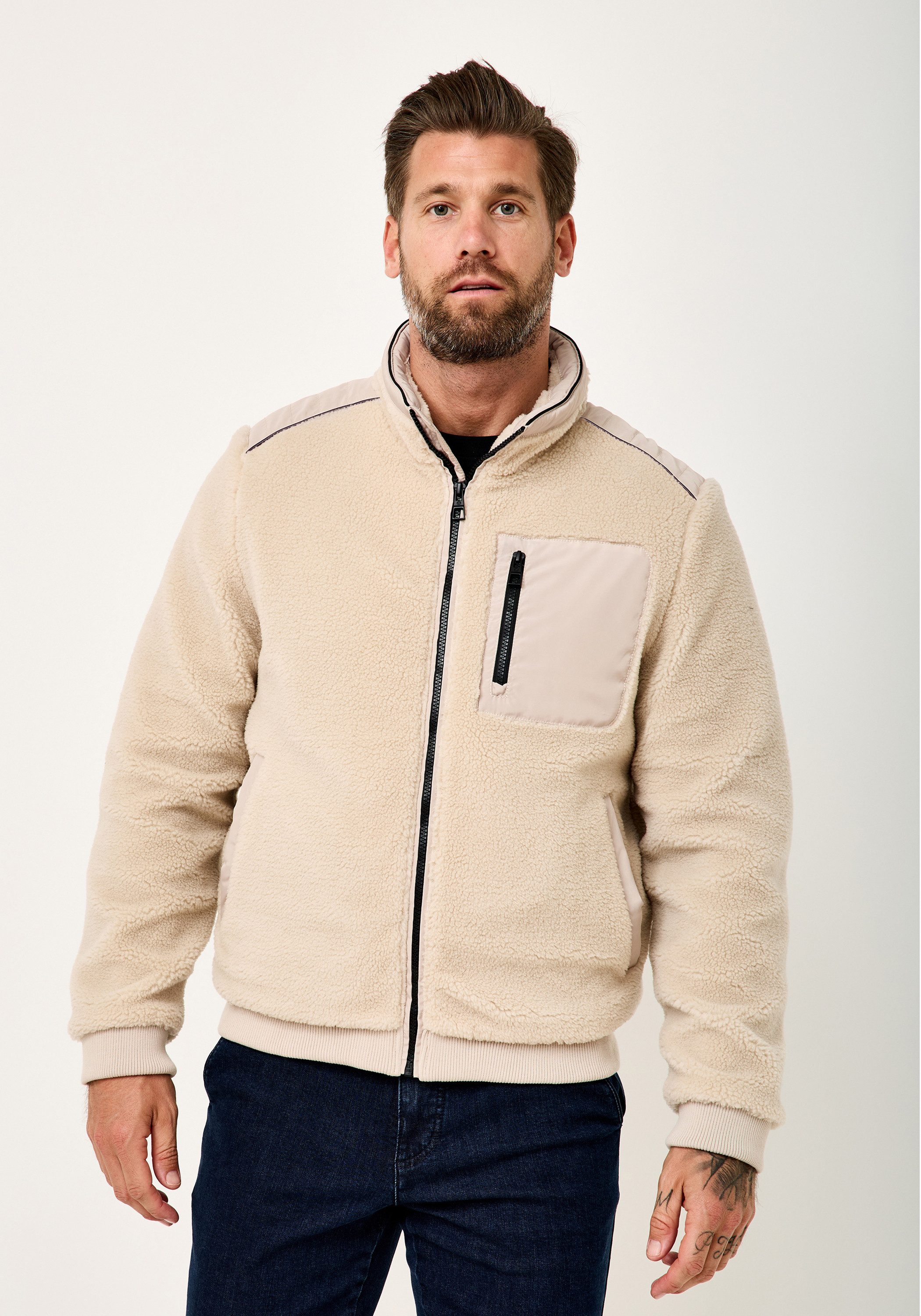 Redpoint Outdoorjacke HUDSON Fleecejacke mit Teddy Fleece