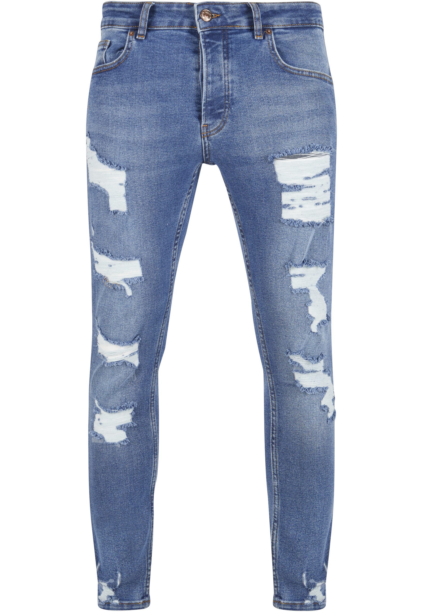 Bequeme Jeans 2Y Premium Herren 2Y Skinny Fit Destroyed Jeans