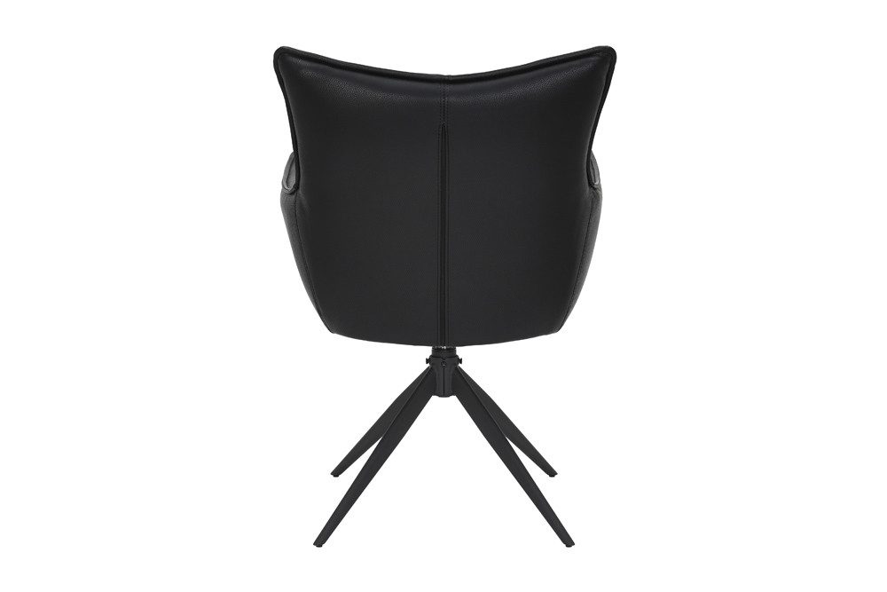 riess-ambiente Drehstuhl VOGUE schwarz - Kunstleder, Metallgestell, 360° drehbar, mit Armlehne (Einzelartikel, 1 St), moderner Polsterstuhl - ideal für Ess-, Ar – Bild 5 von 5