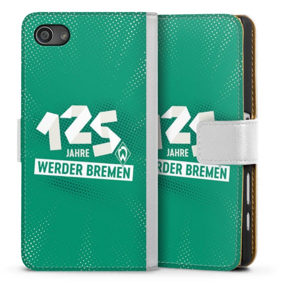 DeinDesign Handyhülle 125 Jahre Werder Bremen Offizielles Lizenzprodukt, Sony Xperia Z5 Compact Hülle Handy Flip Case Wallet Cover