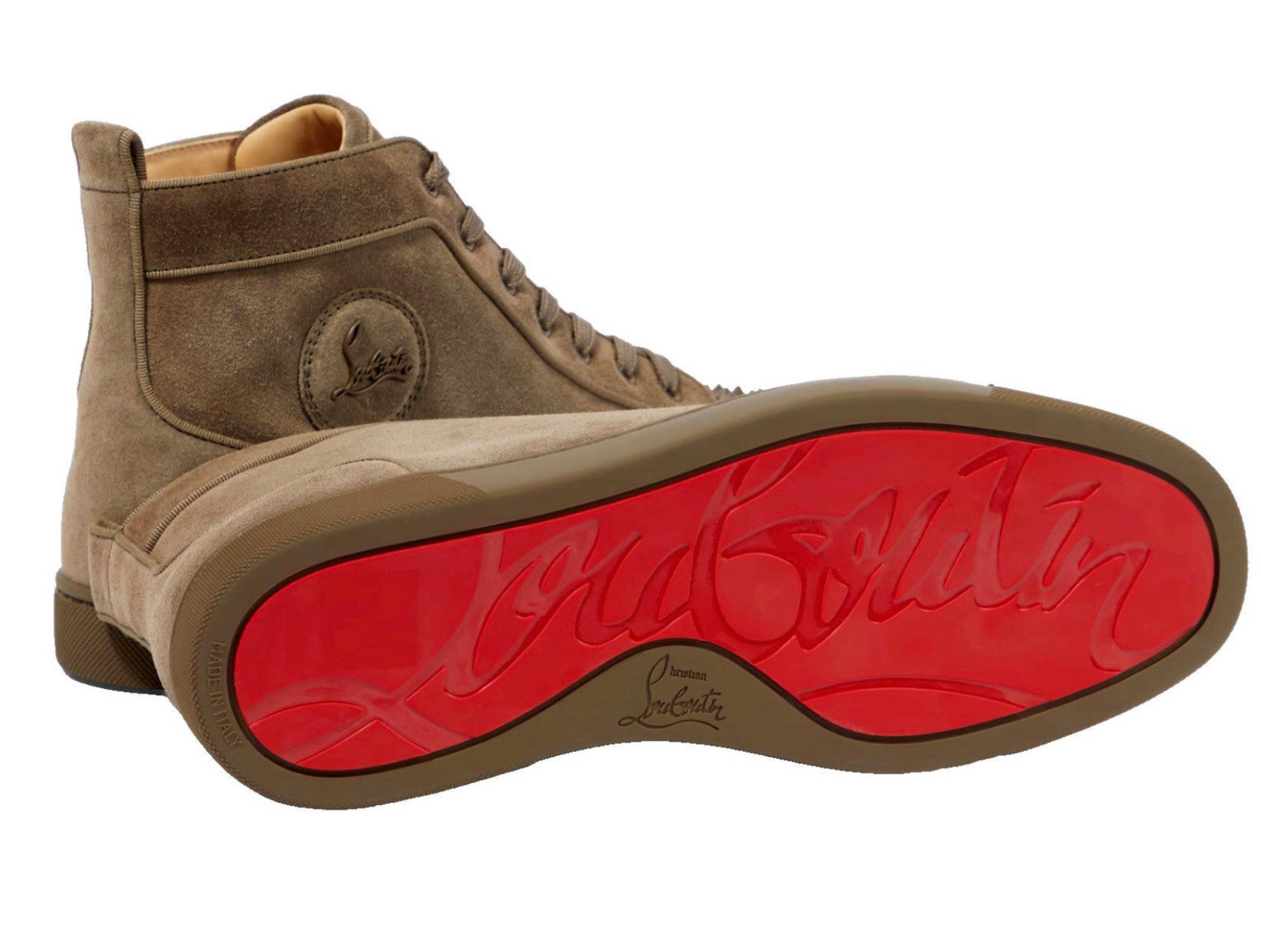 CHRISTIAN LOUBOUTIN Sneakers Louis Spikes Flat Suede Schuhe High Top Suede günstig online kaufen