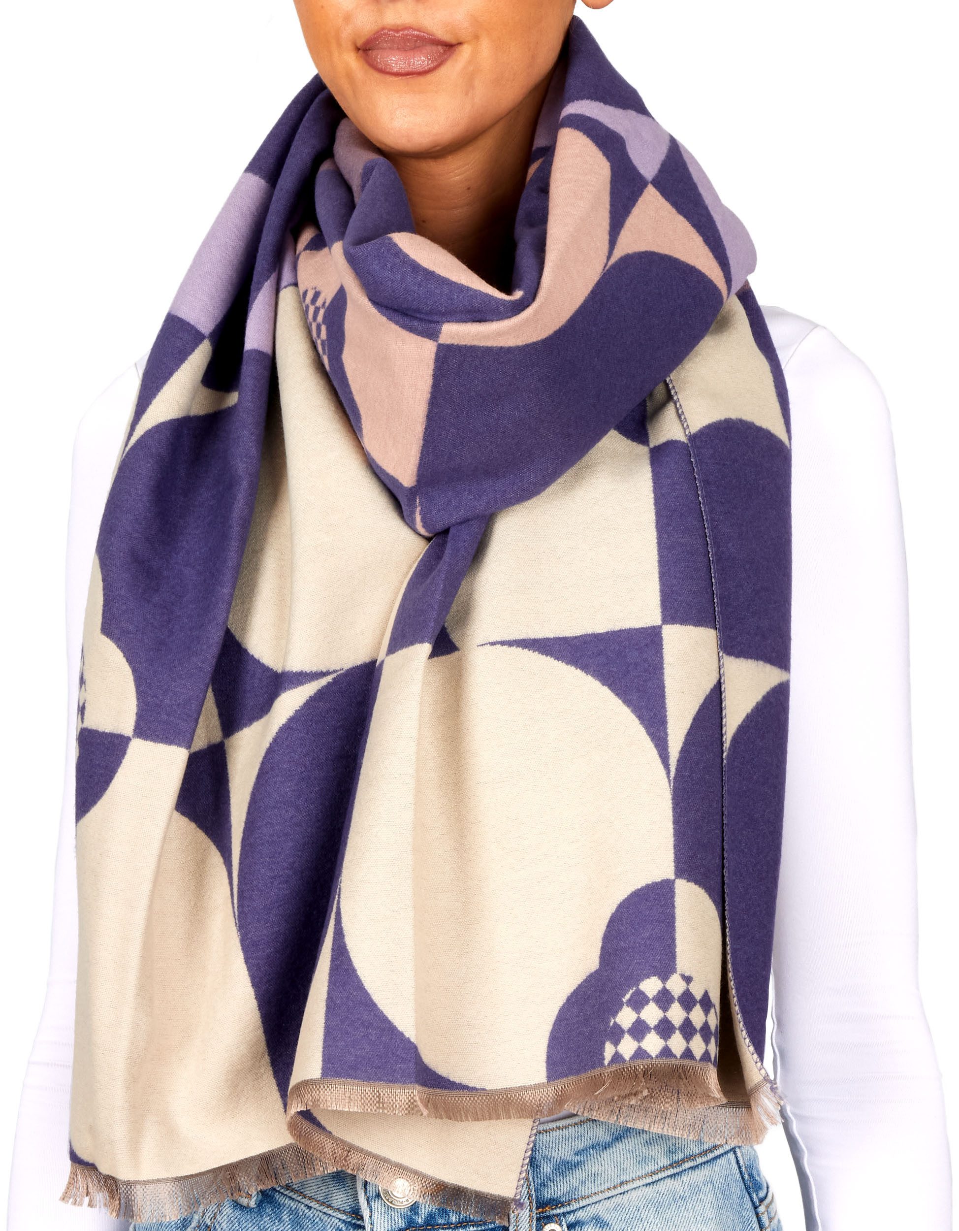 BRUBAKER Schal Cashmirillo Damen Schal mit Modernem Muster - 70 x 200 cm - günstig online kaufen