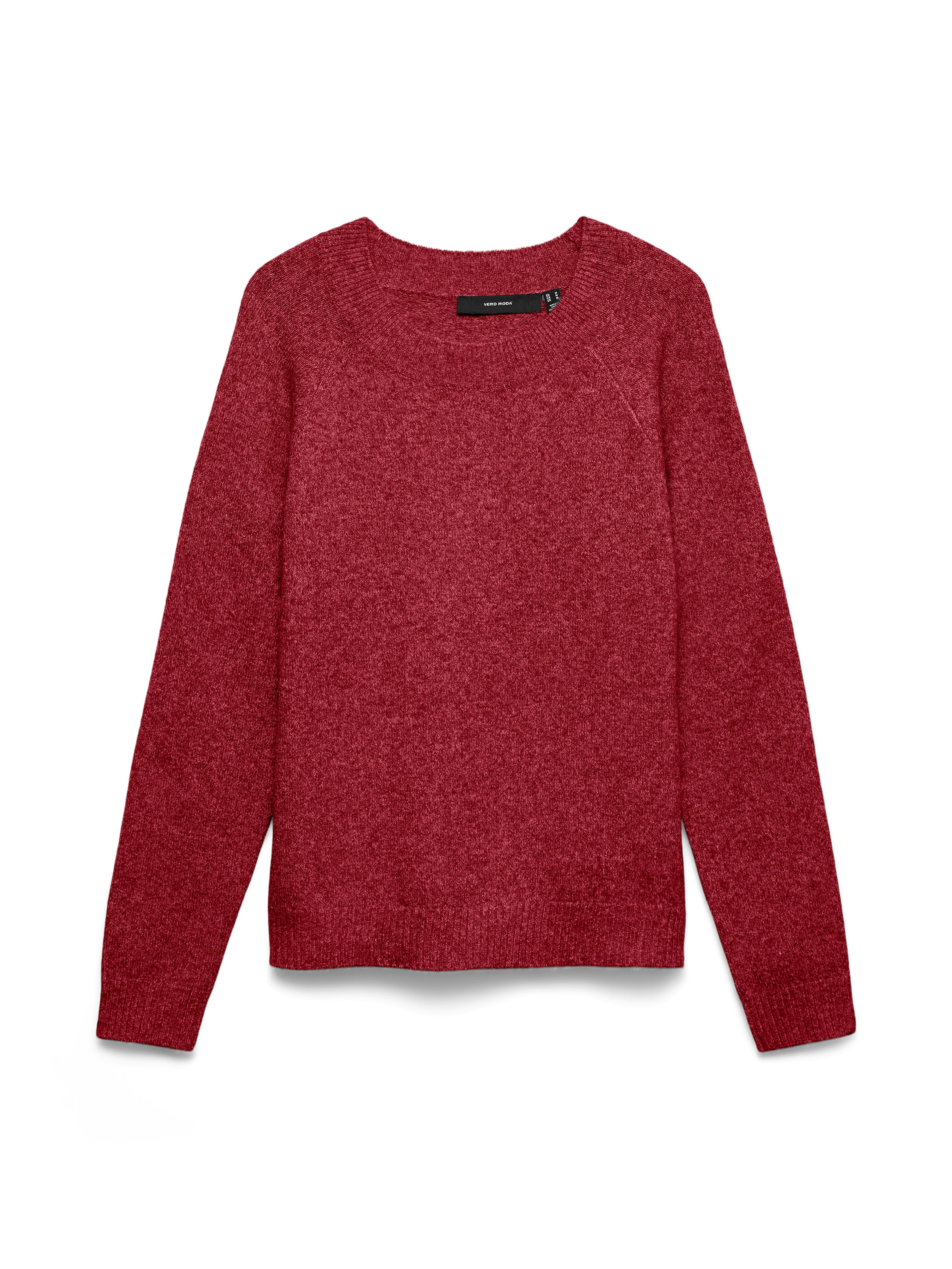 Vero Moda Rundhalspullover VMDOFFY LS O-NECK BLOUSE GA NOOS Materialmix, regular fit